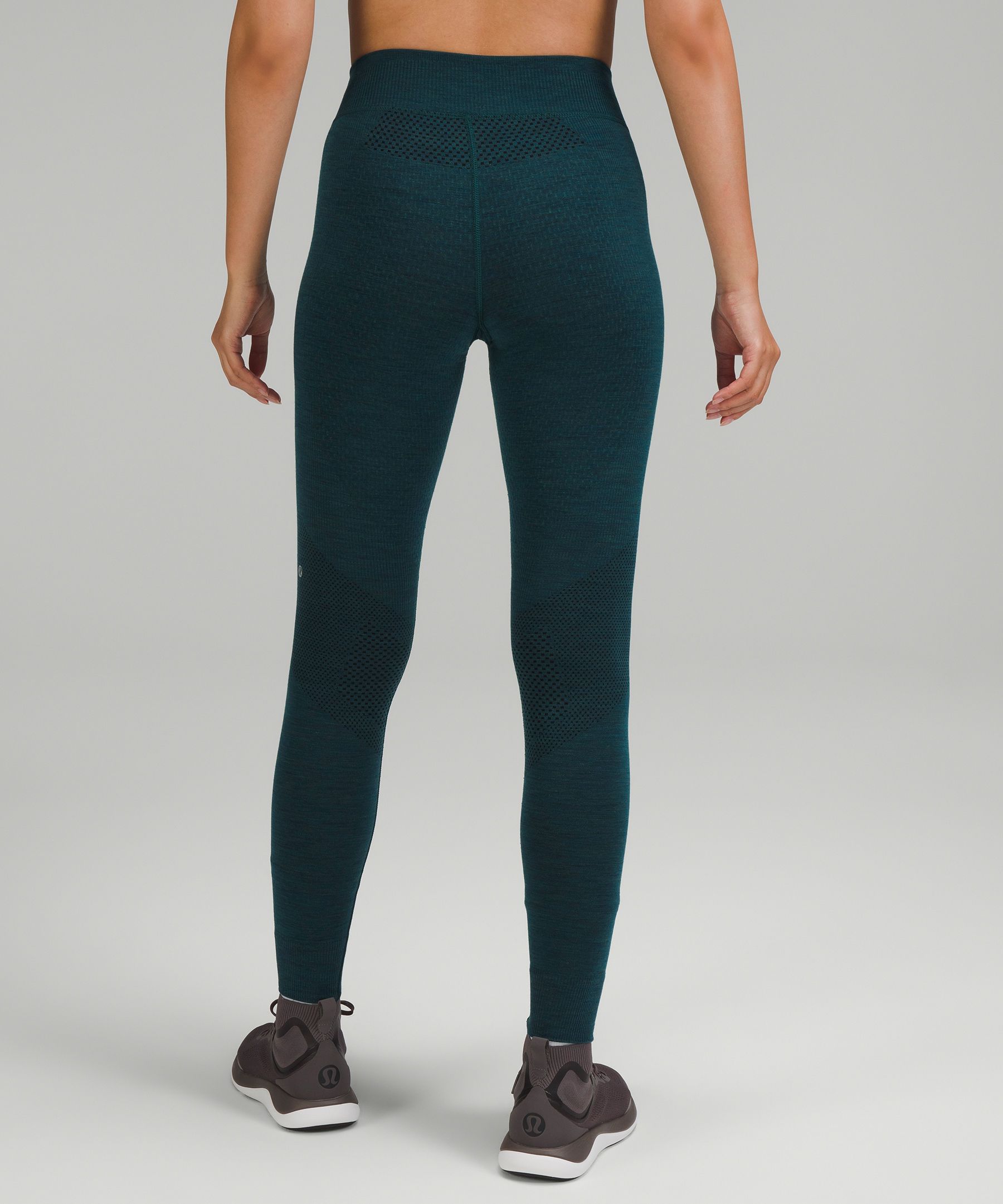 Energetic Seamless High Waisted Leggings in Turquoise