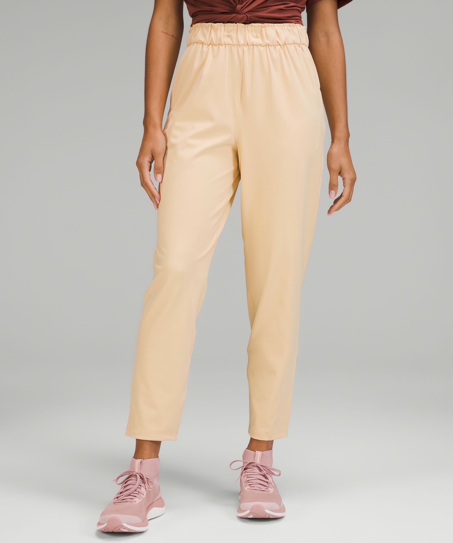 Lululemon Stretch High-rise Pants 7/8 Length In Prosecco