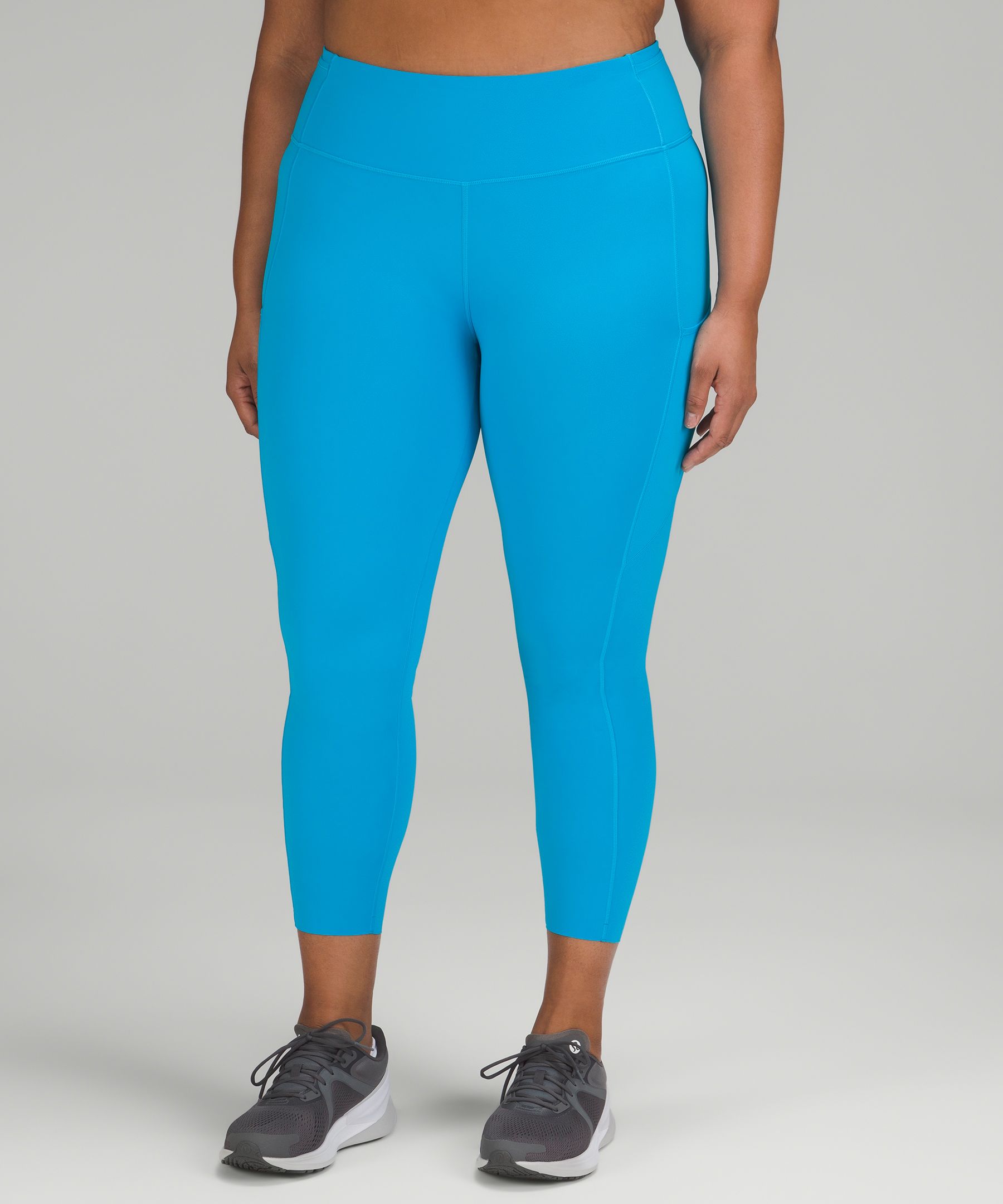 Lululemon Fast & Free Crop Leggings, Neon Lime