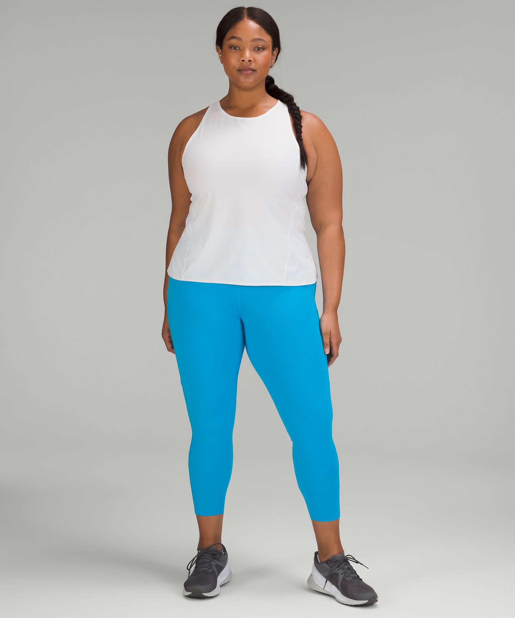 NWT Lululemon Fast Free HR Tight 25 limited Neon Wash azure blue