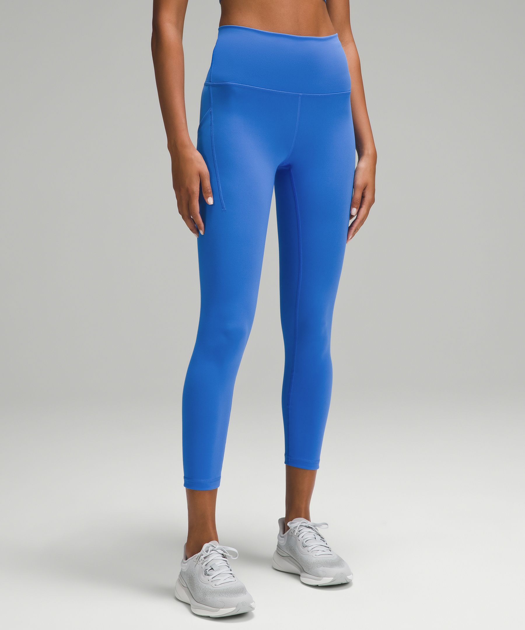 Lululemon All The Right Places Crop II (23) Cerulean Blue Leggings Yoga  Size 4