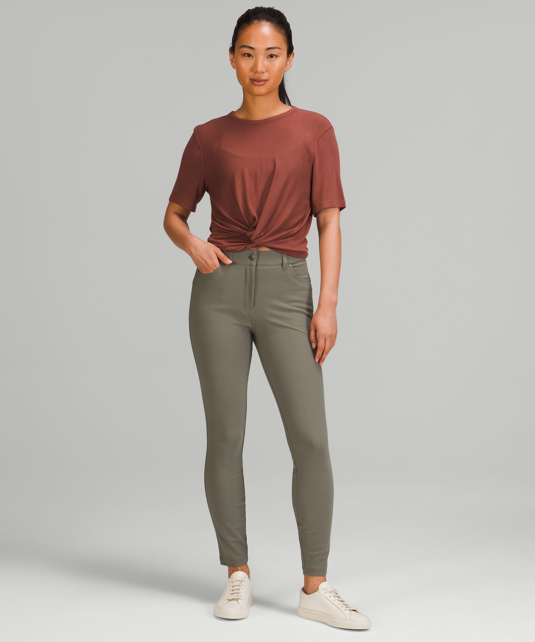 City Sleek Slim-Fit 5 Pocket High-Rise Pant