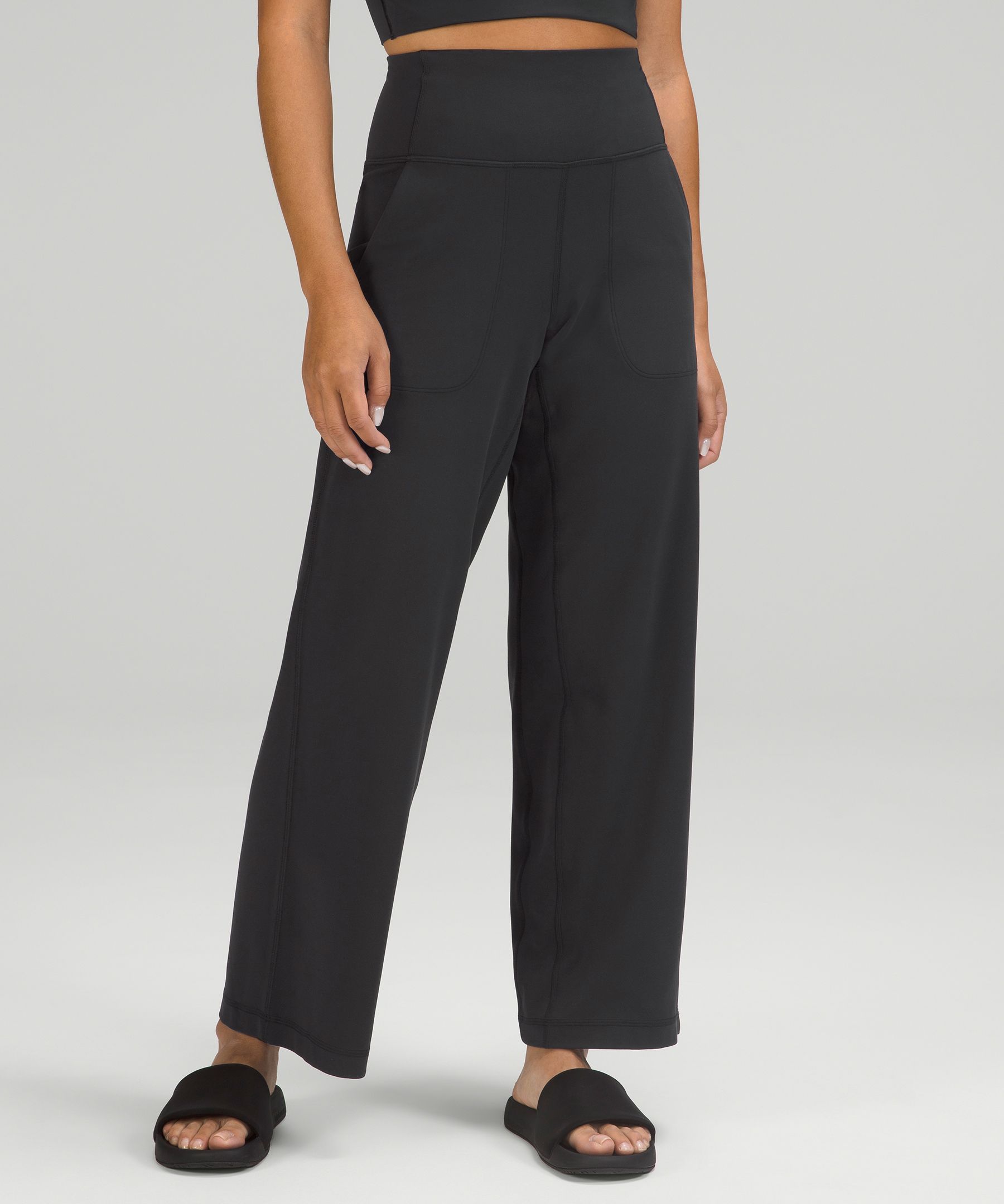 Balance Collection Womens Laney High Rise Flare Capri Legging, Black at   Women's Clothing store