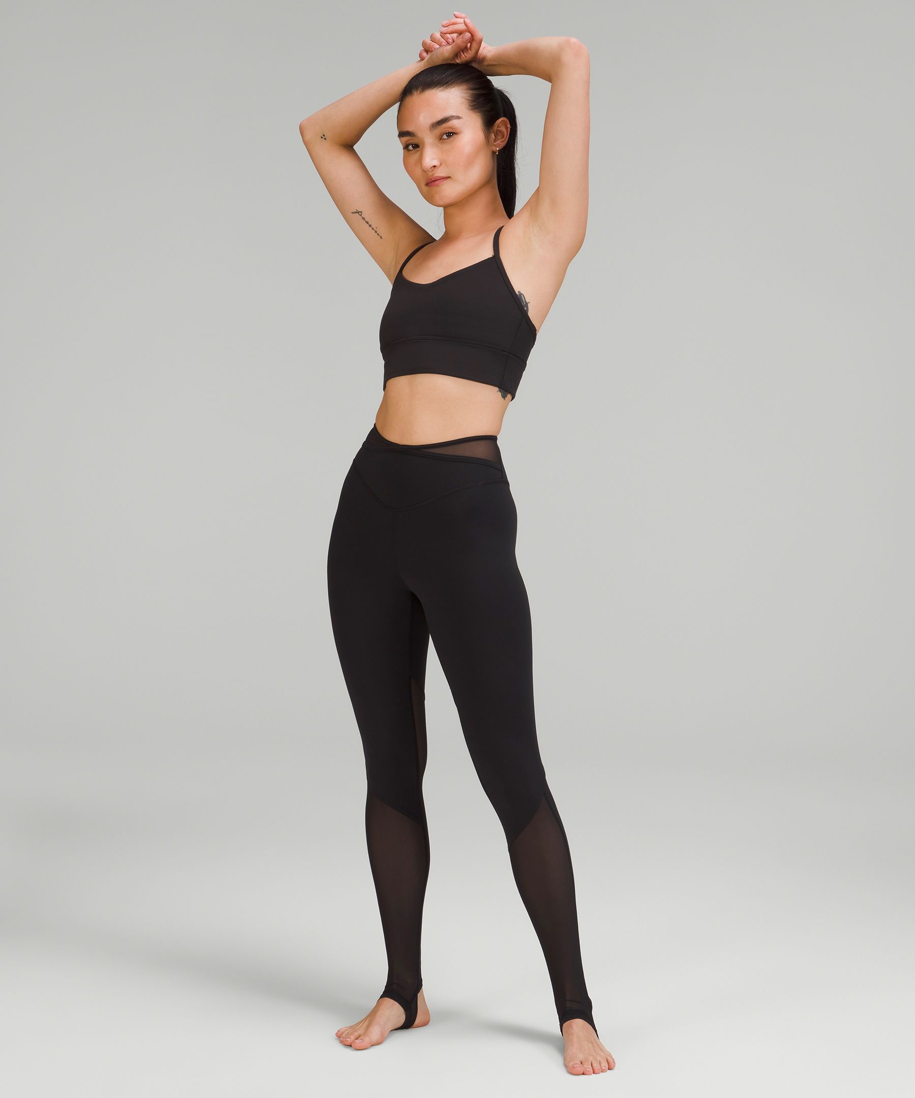 Lululemon Nulu and Crisscross Mesh High-Rise Crop 23 - Bronze