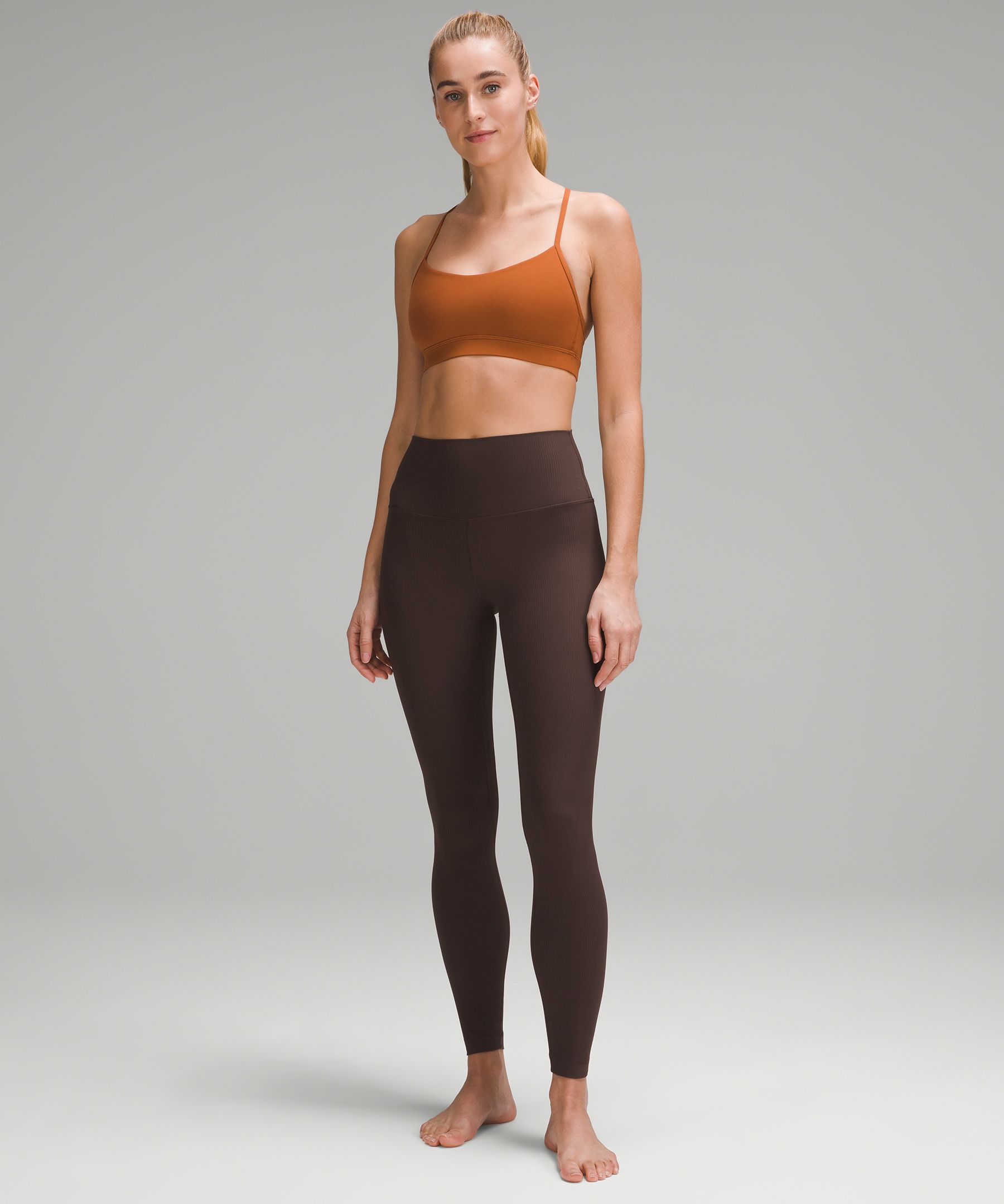 Lululemon Ribbed Contoured High-Rise Tight 28 - Black - lulu fanatics