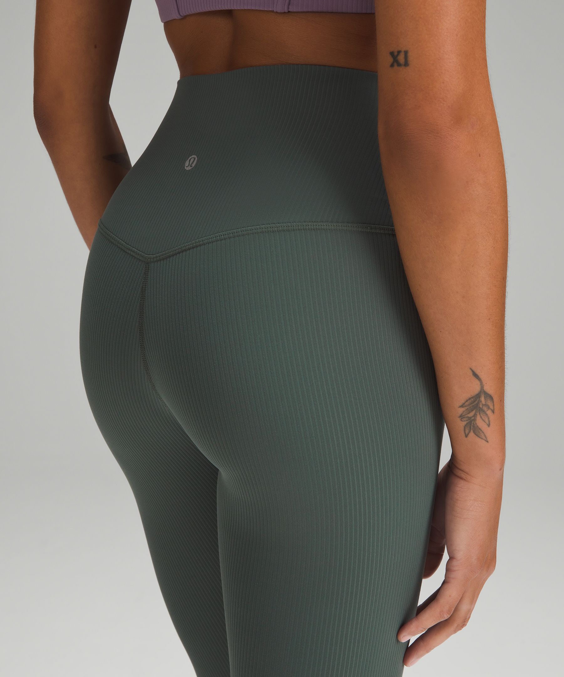 Lululemon Align Ribbed High-Rise Pant 28 - Green Jasper - lulu