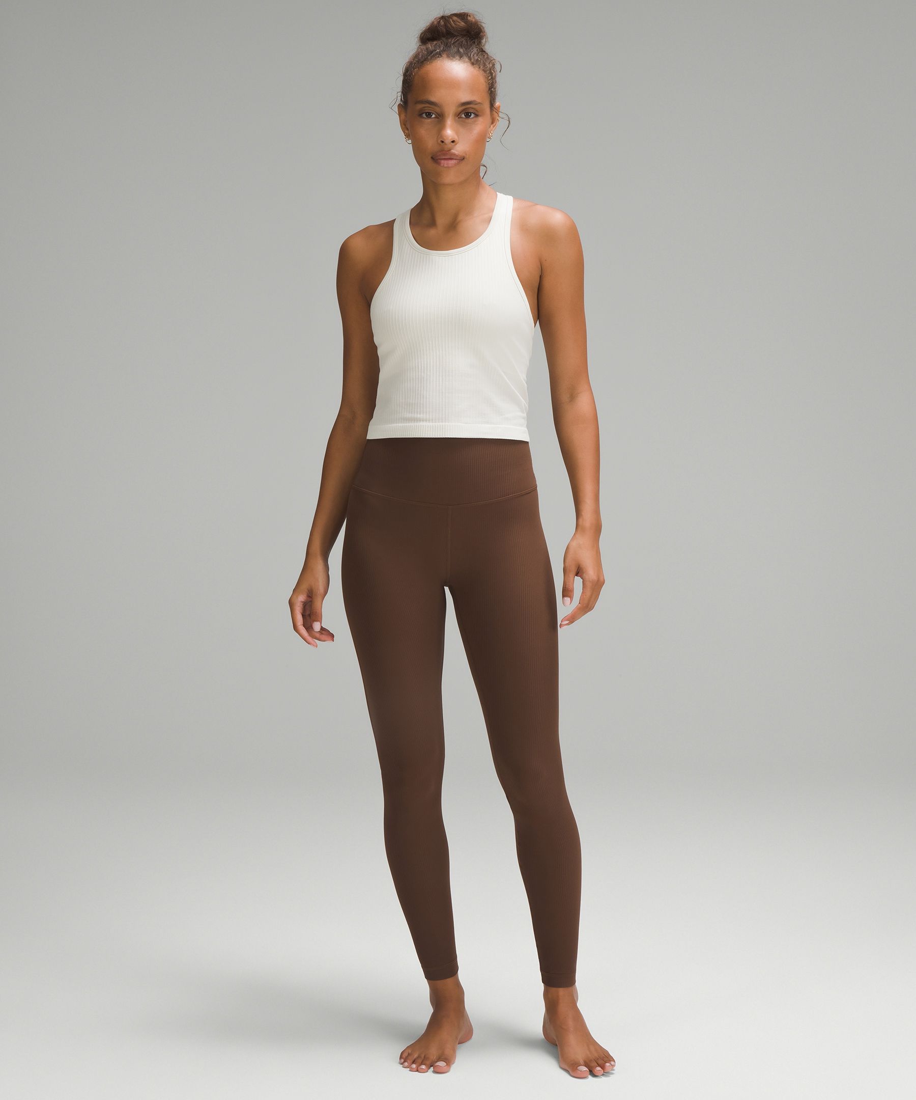 Beautiful brown Lululemon leggings these are so - Depop