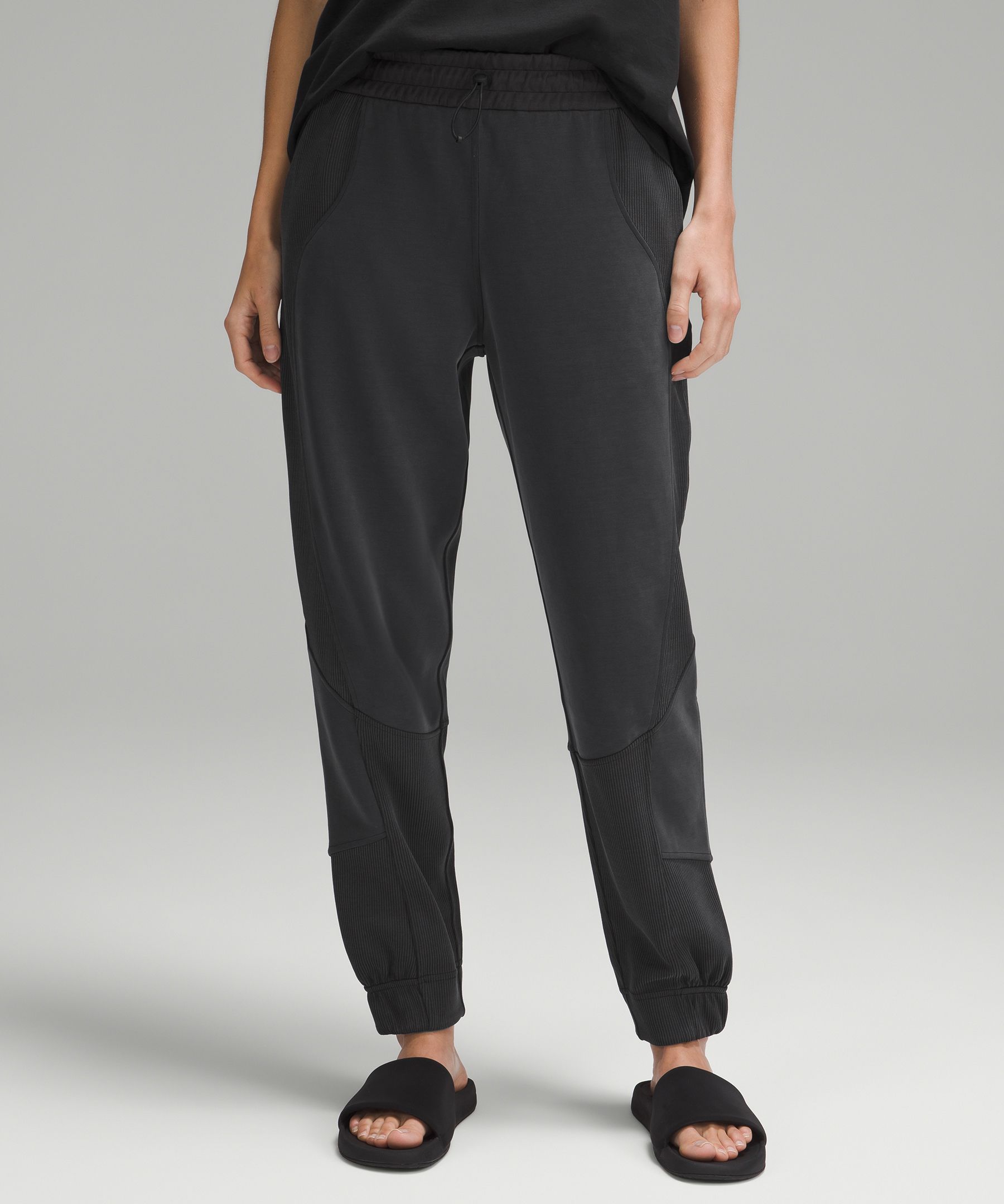 Brushed Softstreme Ribbed High-Rise Jogger, Women's Joggers