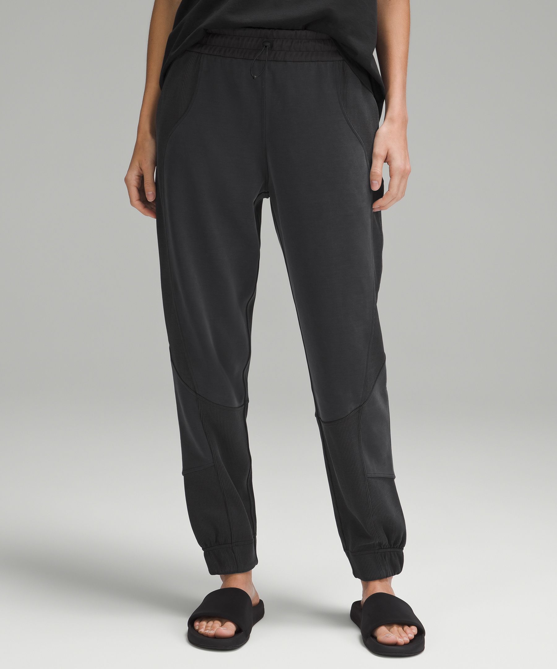 Ribbed jogging bottoms on sale