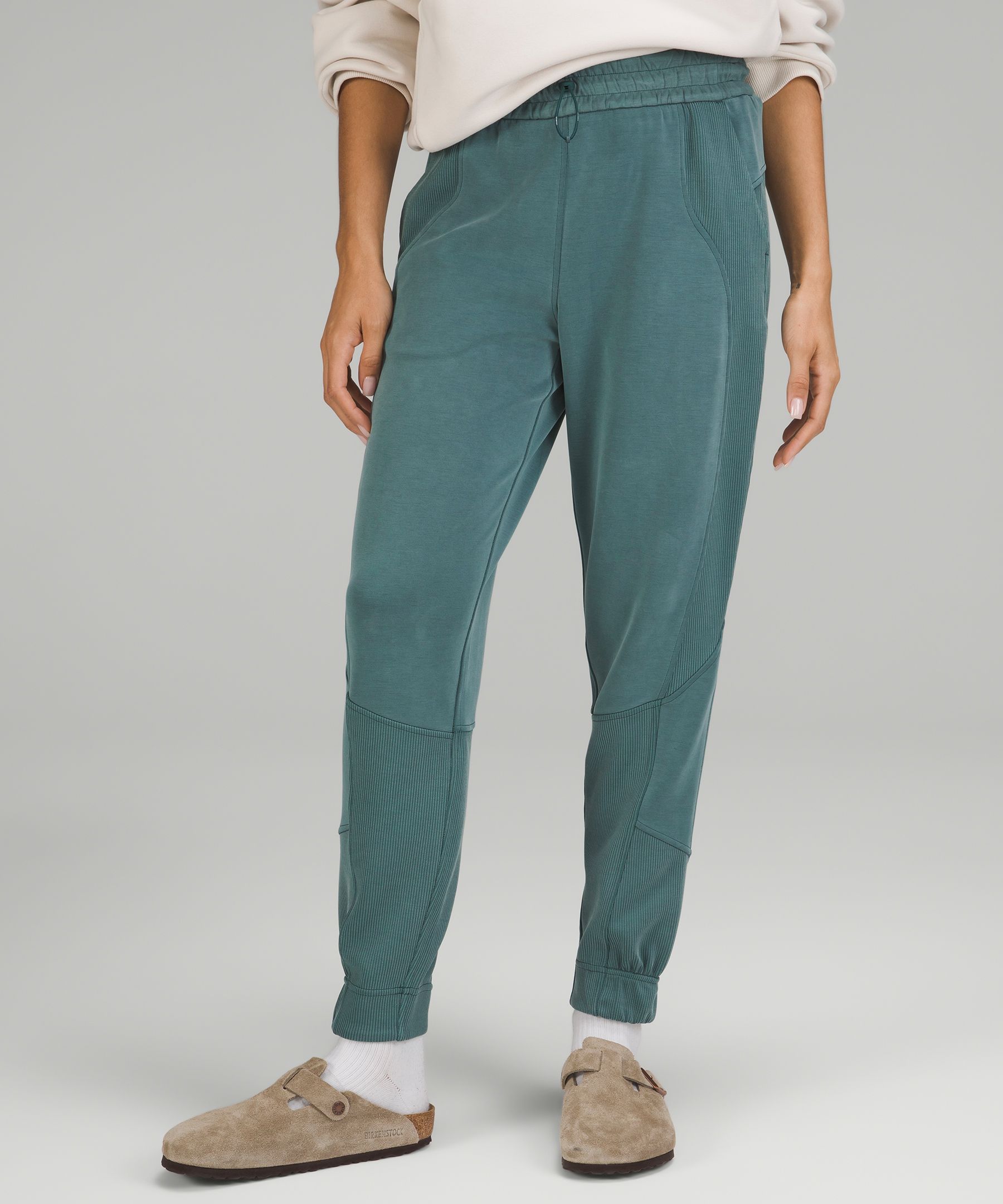 Brushed Softstreme Ribbed High-Rise Jogger, Women's Joggers