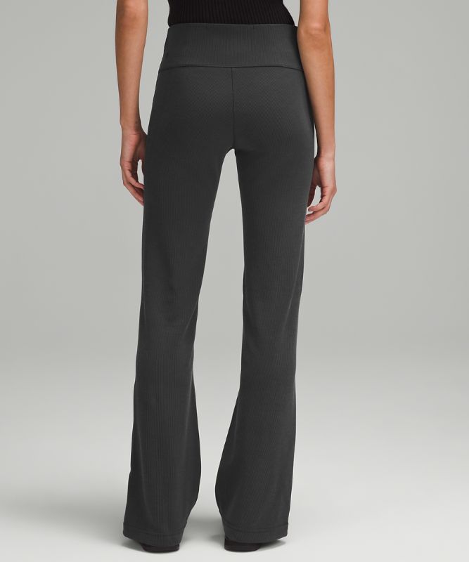 Pantalon évasé zippé et côtelé en Softstreme brossé 83 cm