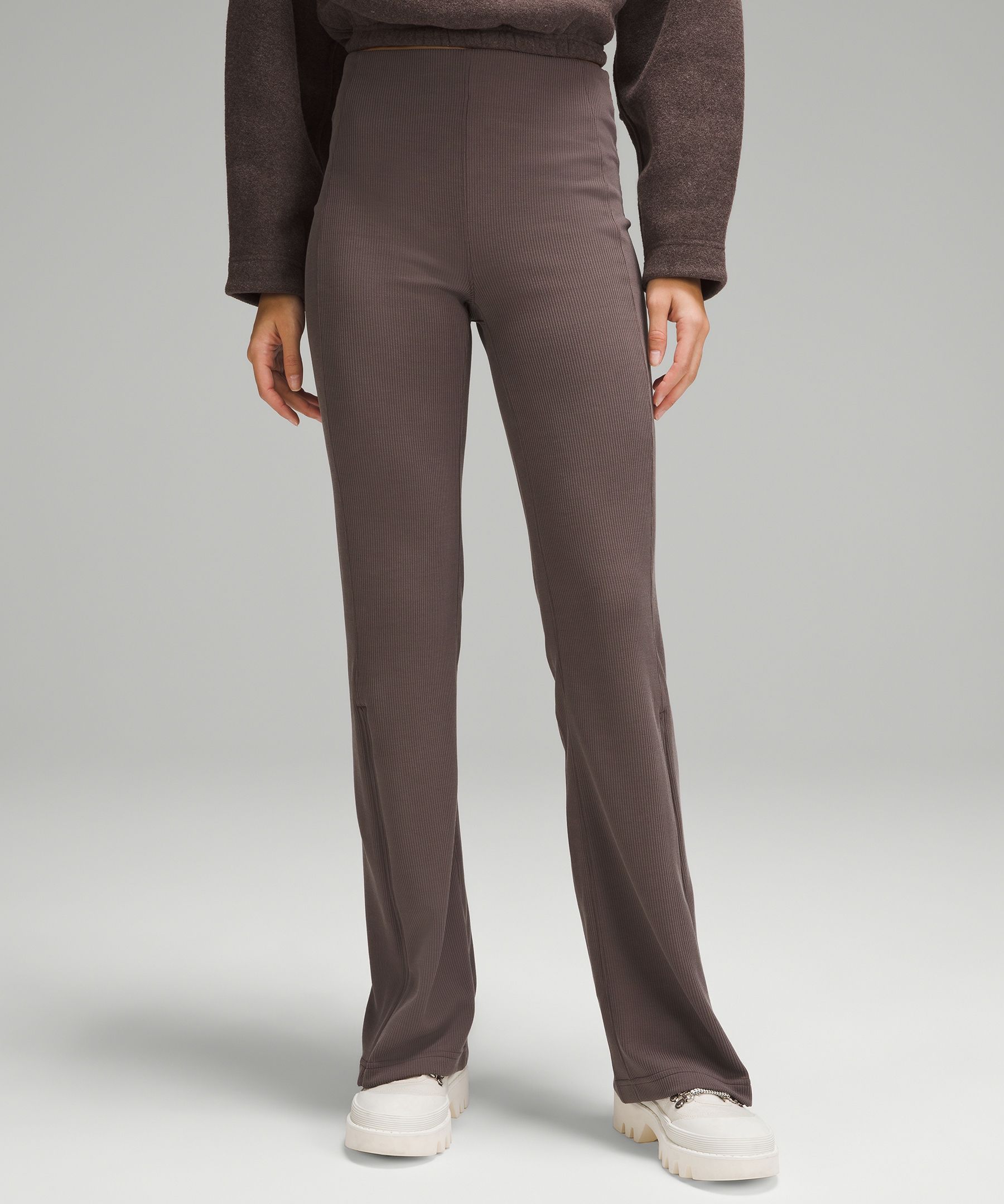 Brushed Softstreme Ribbed Zip Flared Pant 32.5