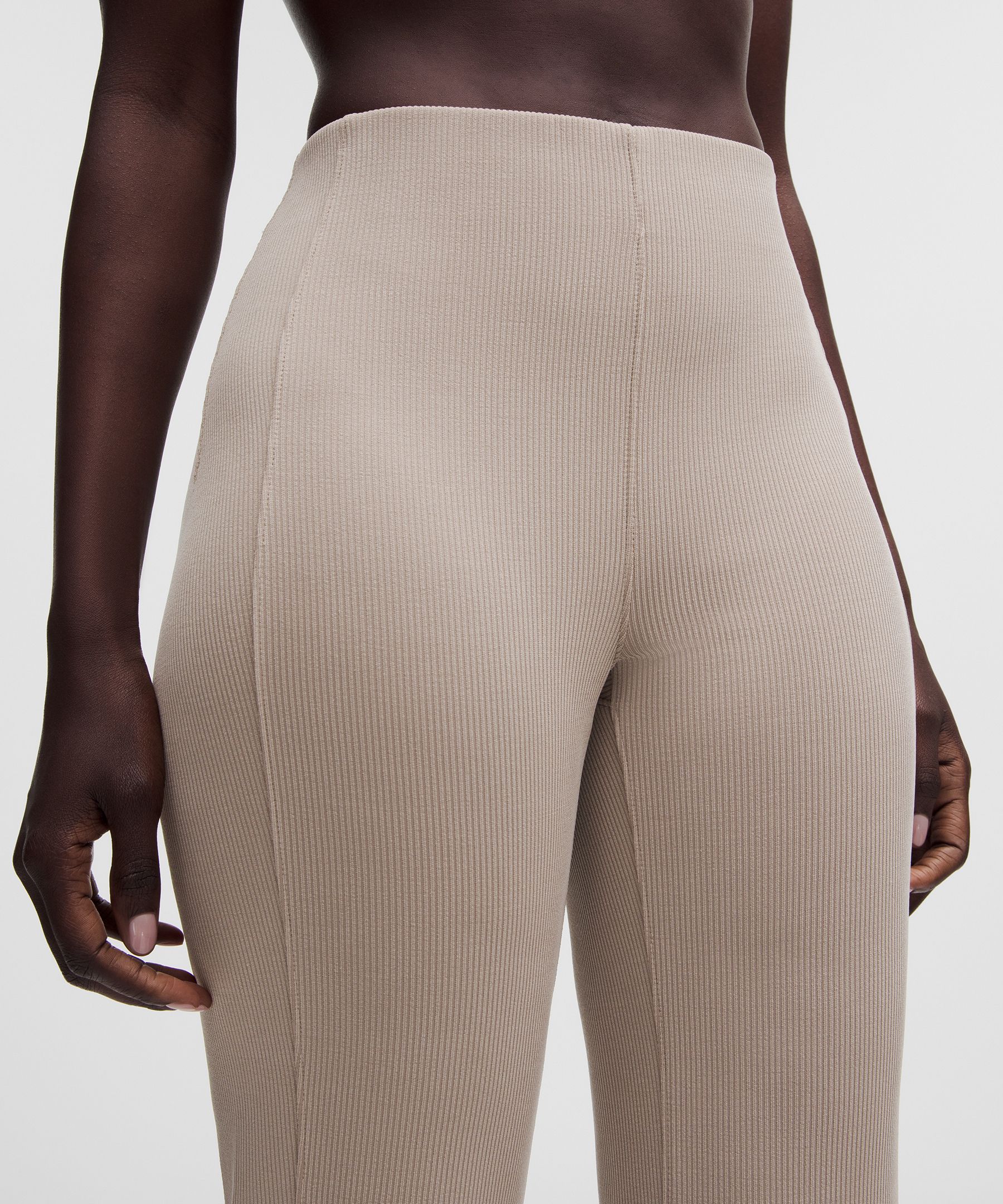 Brushed Softstreme Ribbed Zip-Flared Pant 32.5"