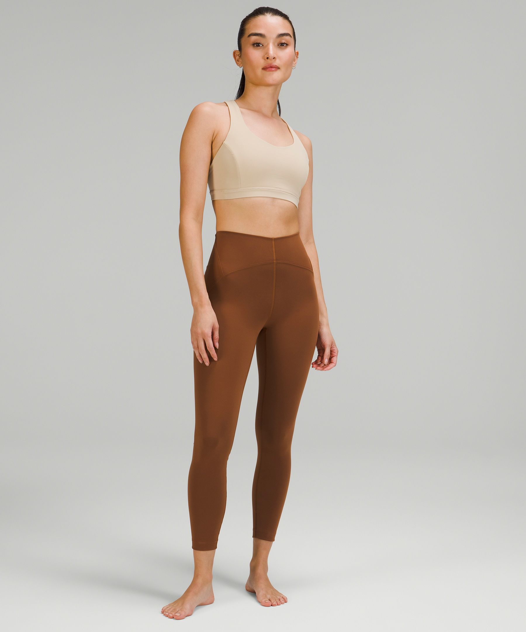 Nike Yoga Luxe cropped leggings in red