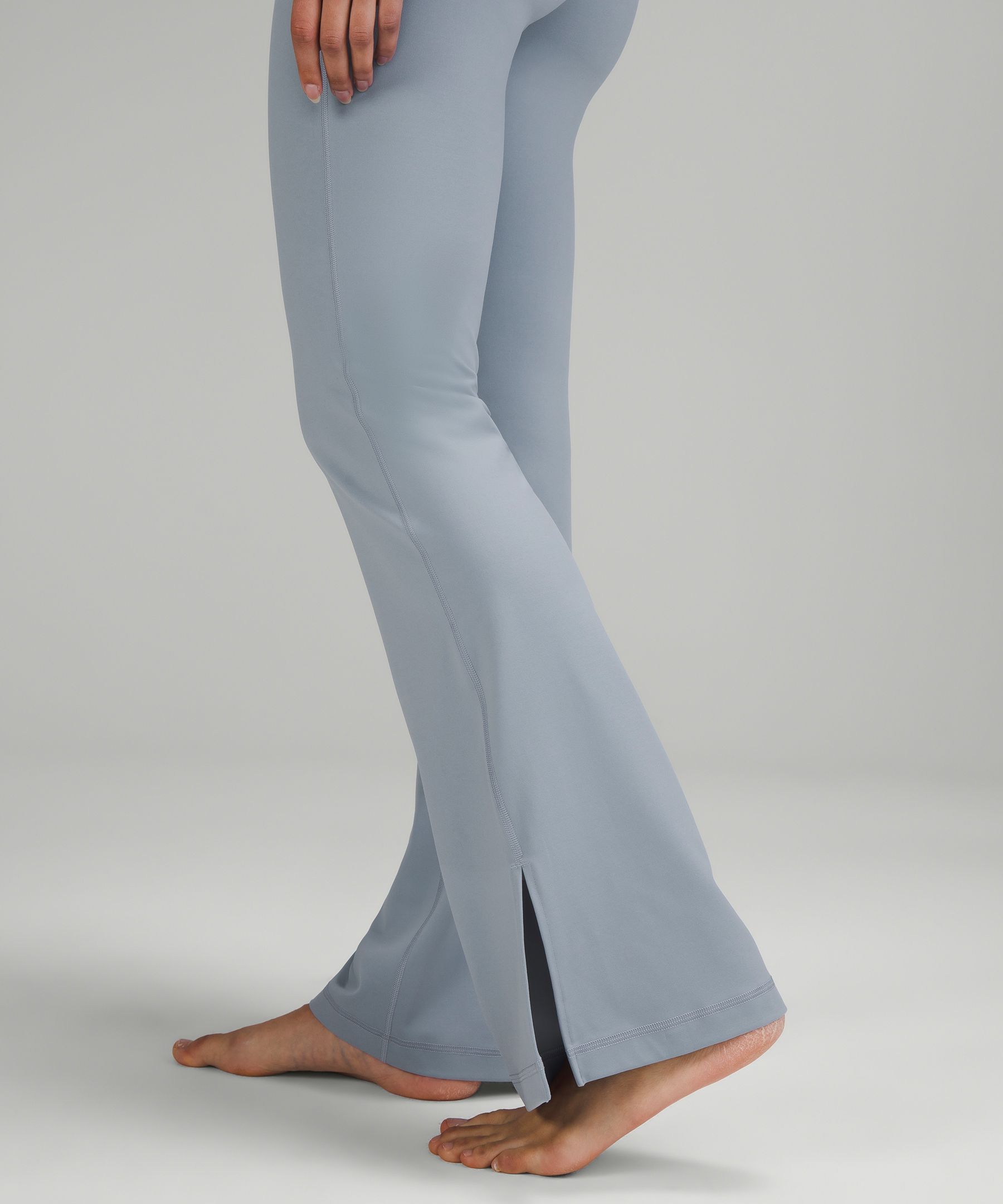 Groove high-rise split-hem flares (4) + ribbed nulu high-neck bra (6) in  wild indigo : r/lululemon