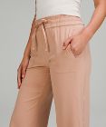 Pull-On Mid-Rise Wide-Leg Pant 28"