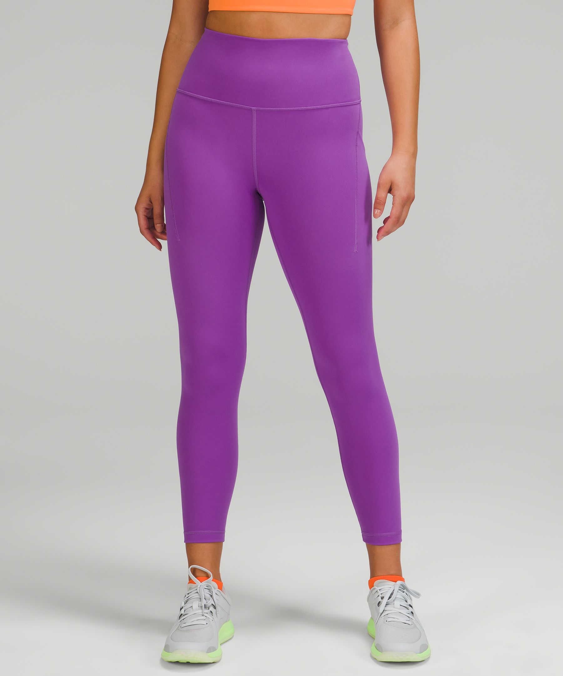 Lululemon Wunder Train High-rise Tights With Pockets 25" In Purple