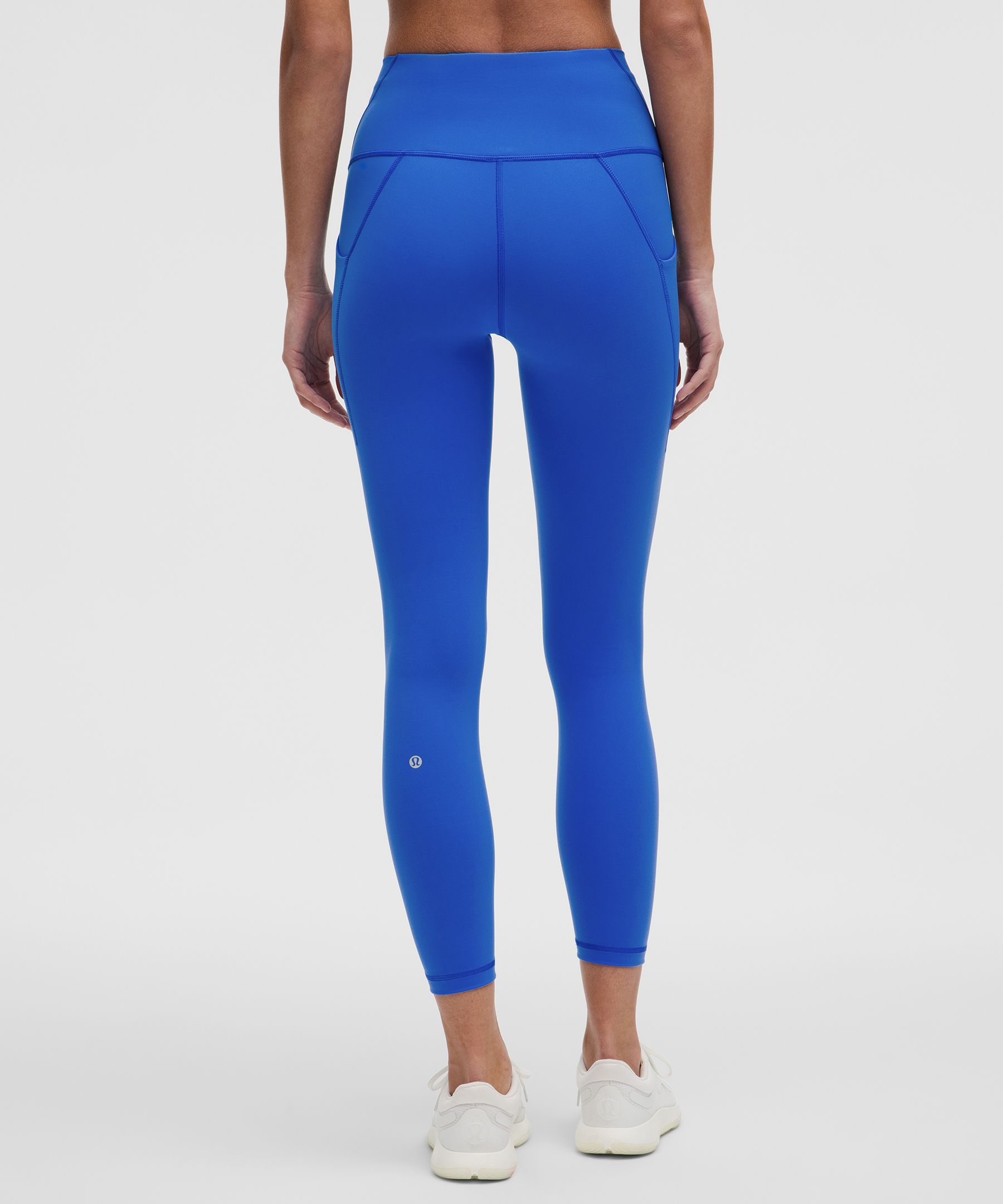 lululemon Women s Wunder Train High Rise Tight with Pockets 25 Size 14 Blue Neon