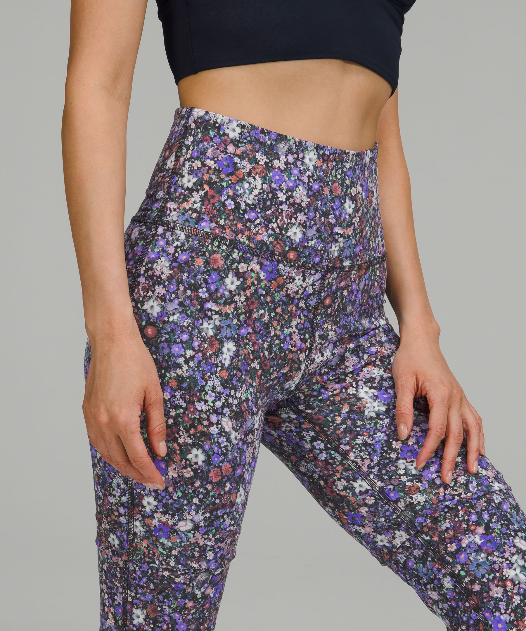 Lululemon Purple Floral Leggings