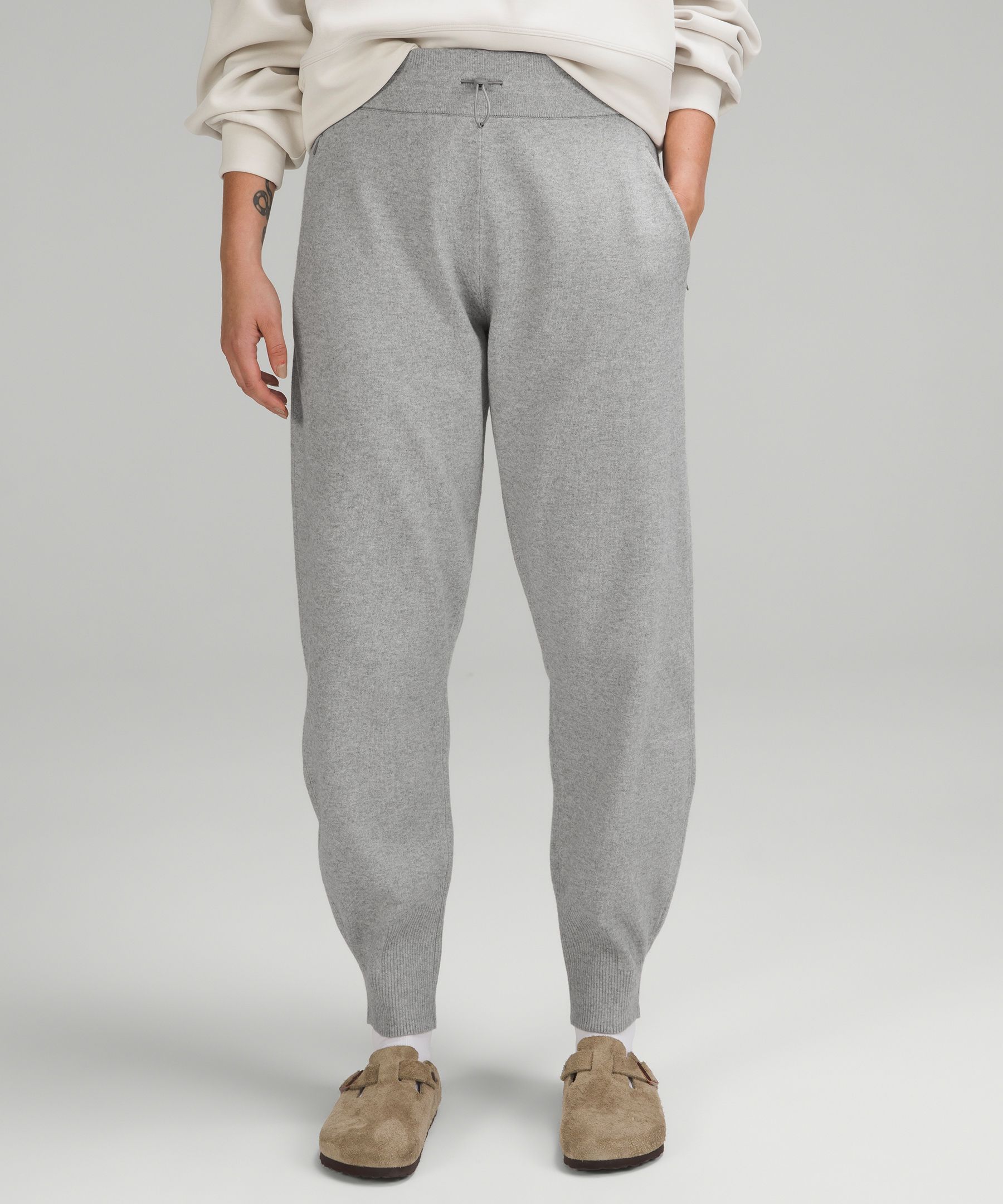 Mid Rise Cashmere Joggers –