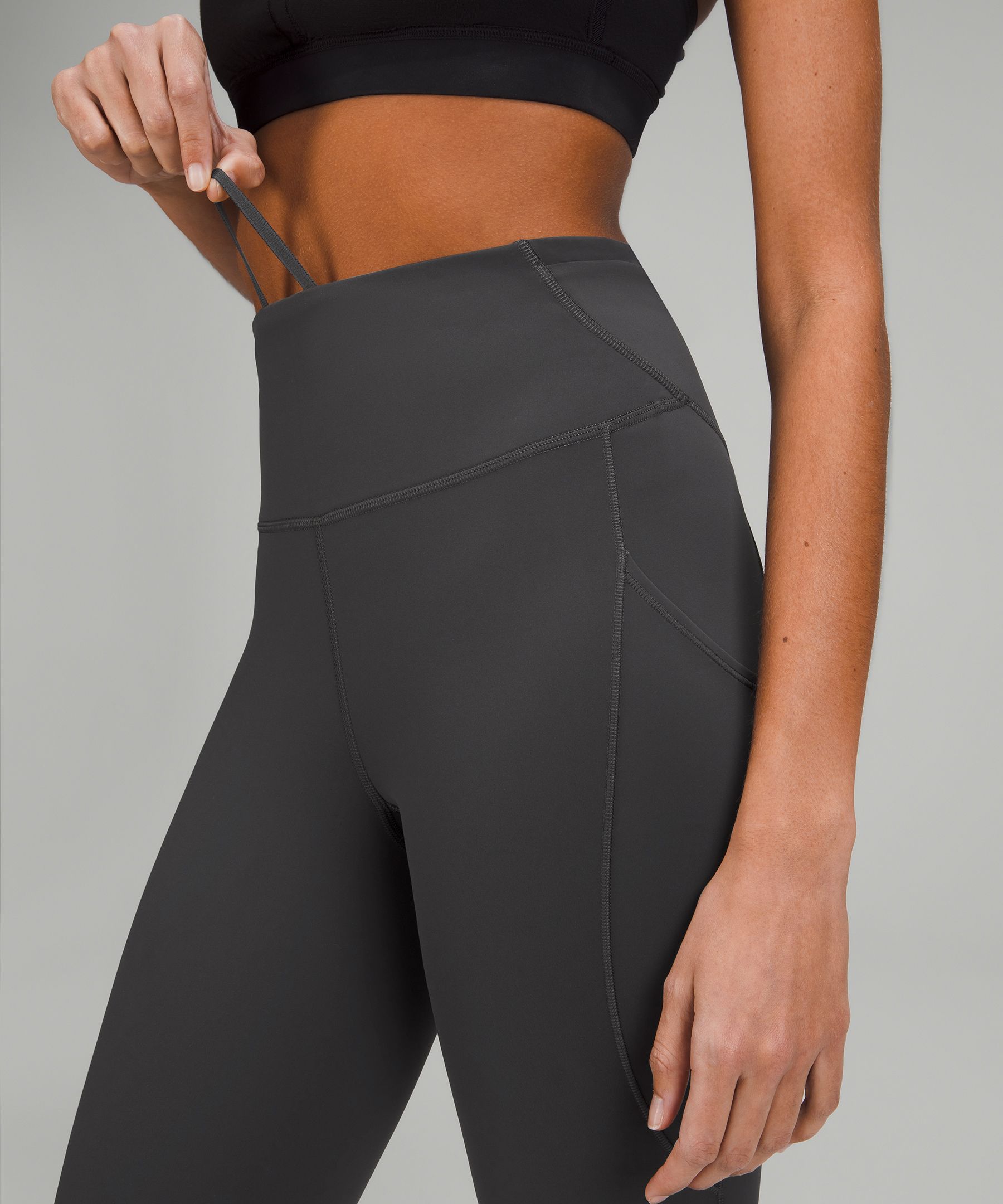 Lululemon Yoga Pants In Movement Everlux 25 Sports Pants Leggings with  pocket 19021