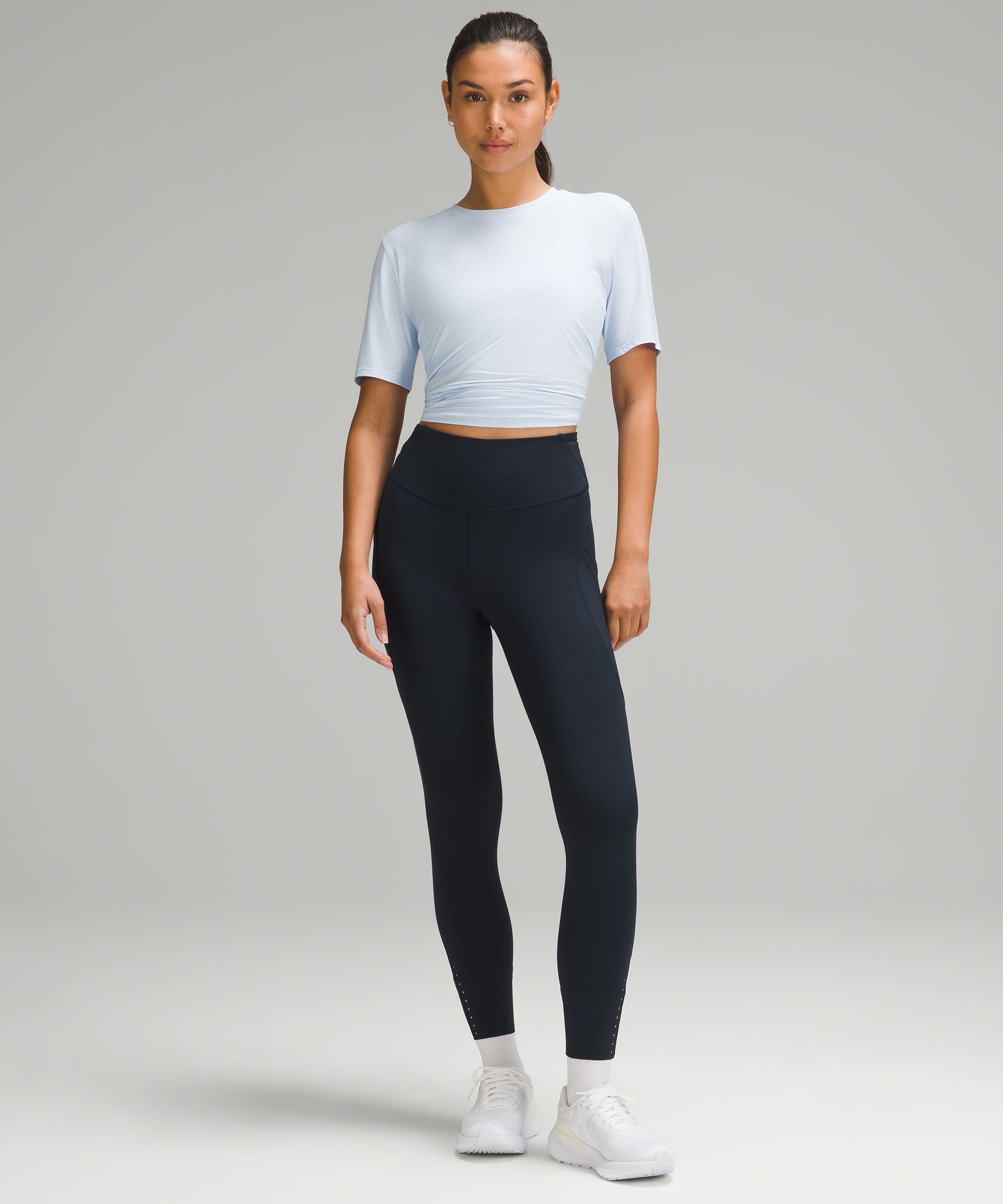 lululemon FAST AND FREE HIGH RISE CROP POCKETS - Leggings - black