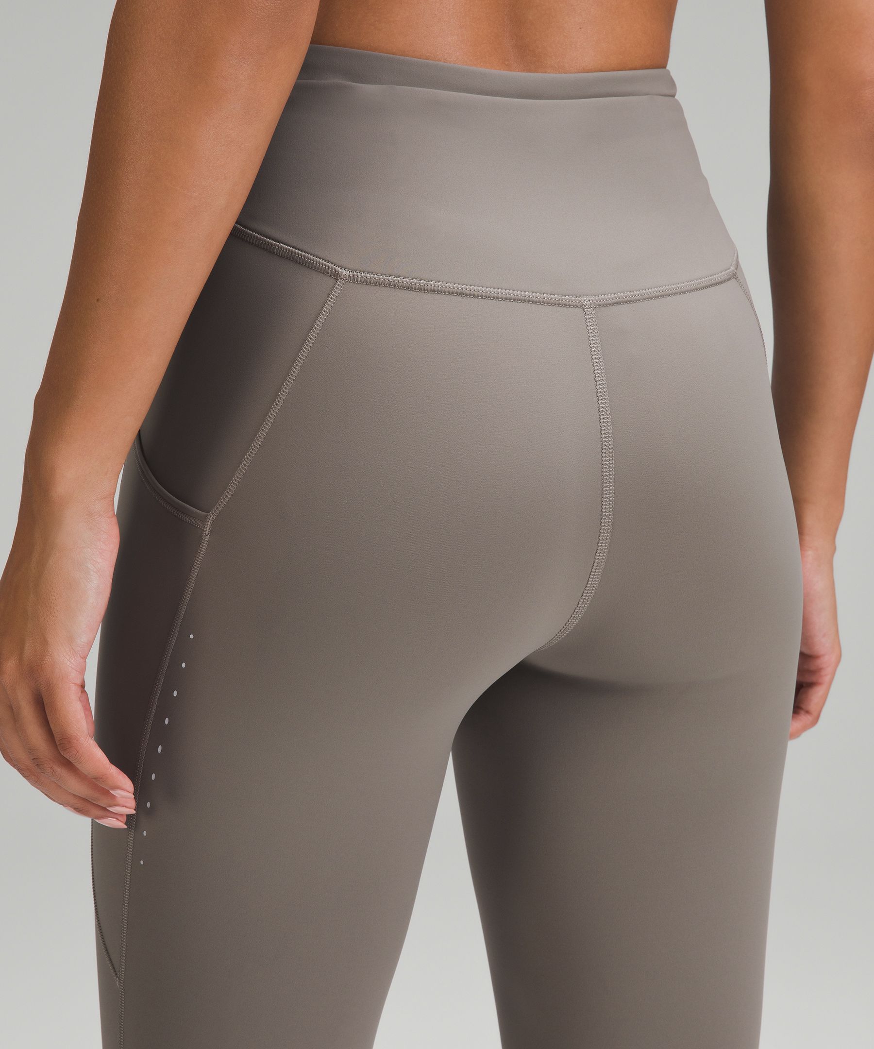 lululemon Fast * Free High-Rise Tight 25” Pockets Rhino Grey Size