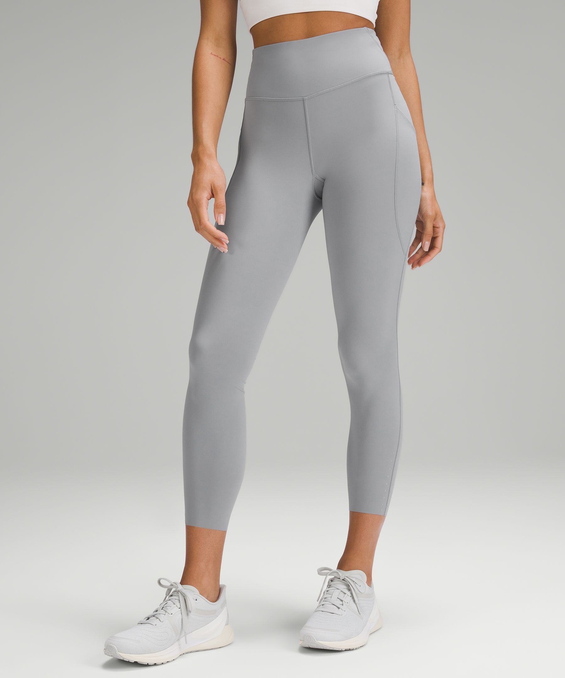 Patterned and Textured Lululemon Leggings with Side Zipper Pockets