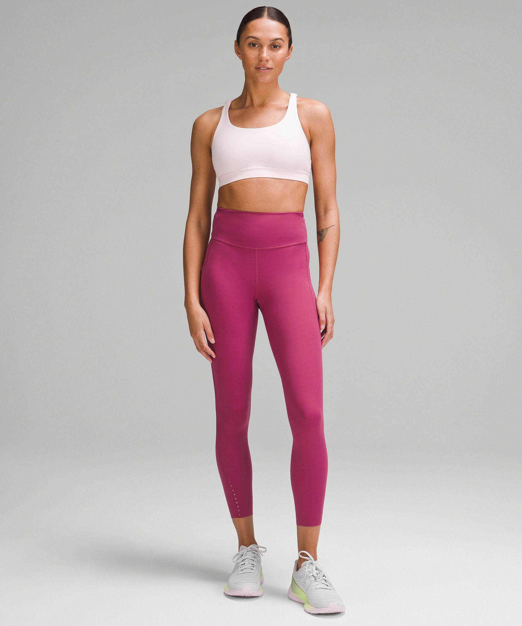 Seriously in love with the Unlimit High Rise Tights (feature Like a Cloud  Bra in Pink Blossom sz 8, Leggings sz 6) : r/lululemon
