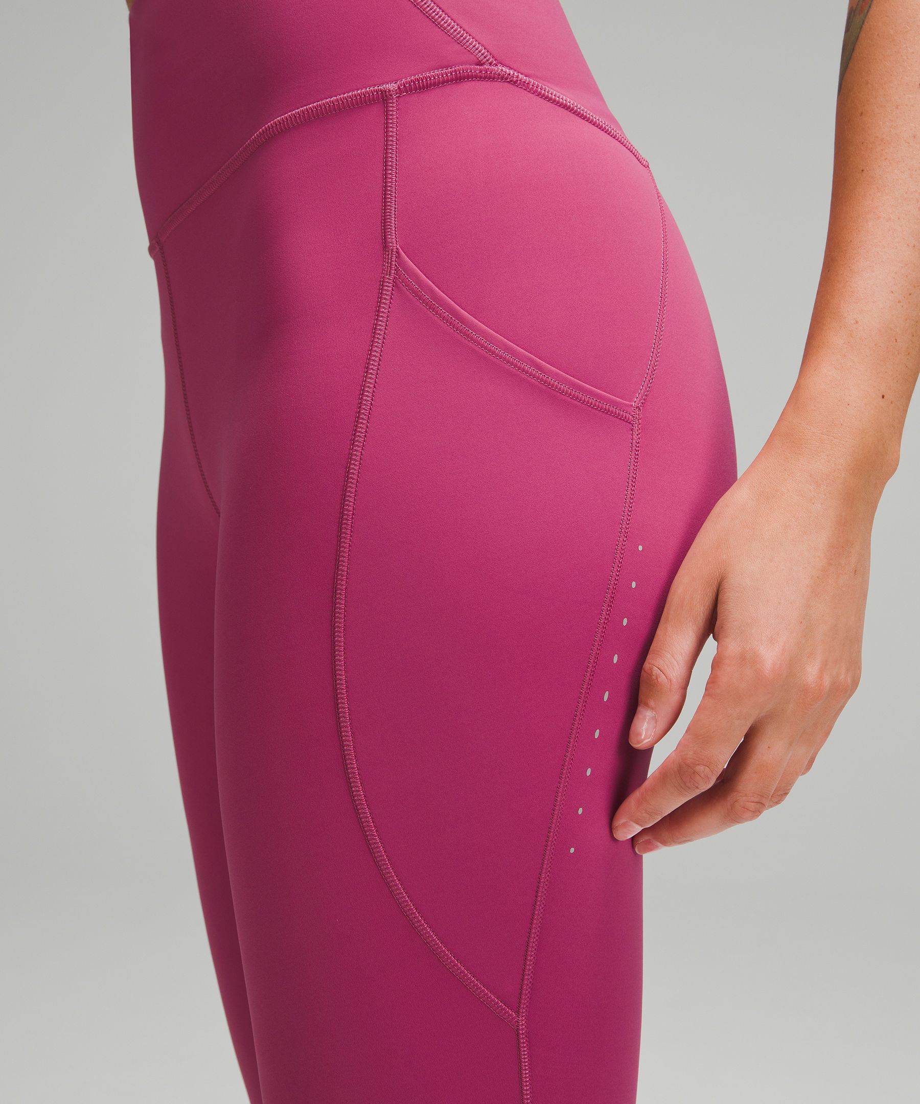 Shop Lululemon Fast And Free High-rise Leggings 25" Pockets