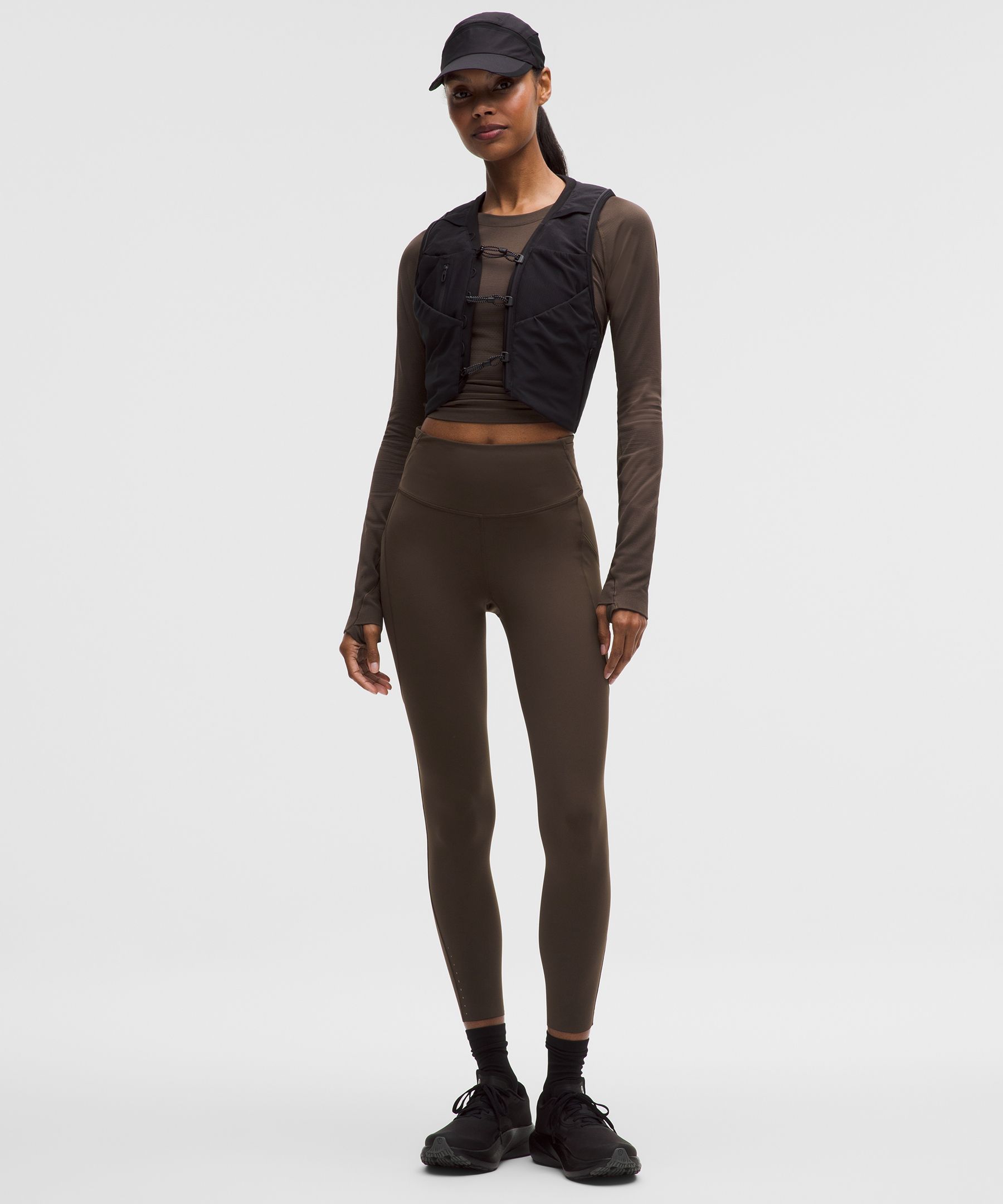 lululemon – Women’s Fast and Free High-Rise Tight Leggings 5 Pocket – 25″ – Color Brown – Size 24