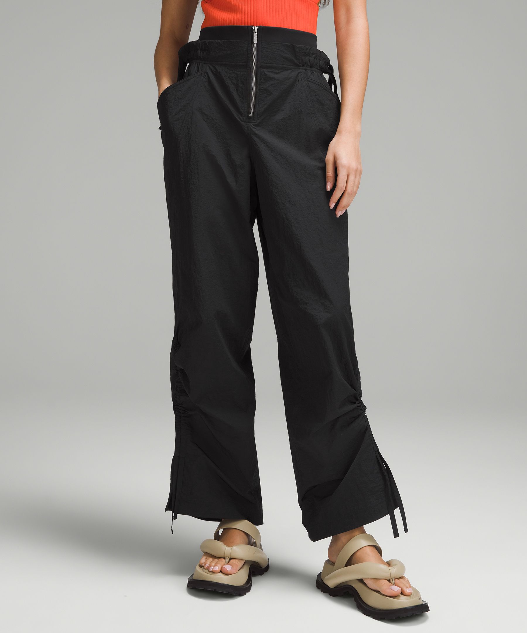 Cinchable Wide-Leg High-Rise Pant