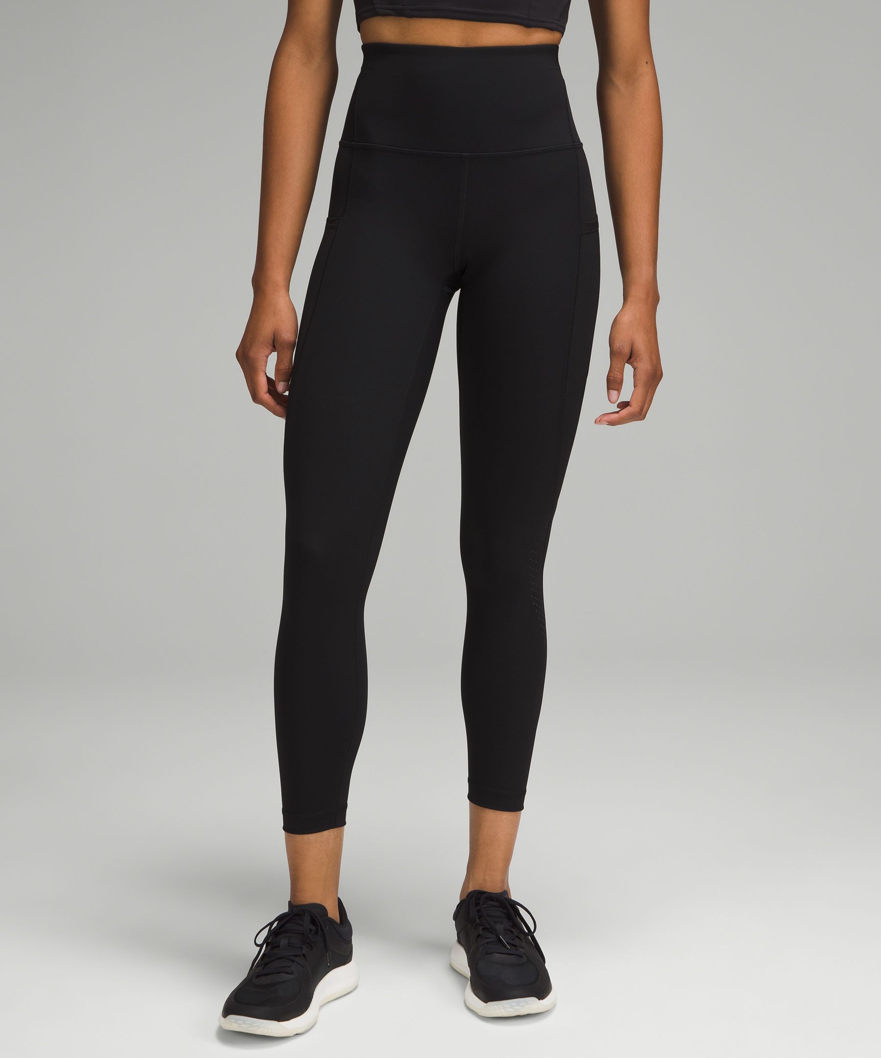 LULULEMON TIGHT STUFF HIGH RISE BLACK REFLECTIVE TIGHTS PANTS SIZE 6 -  AGENT CLOSETEUR