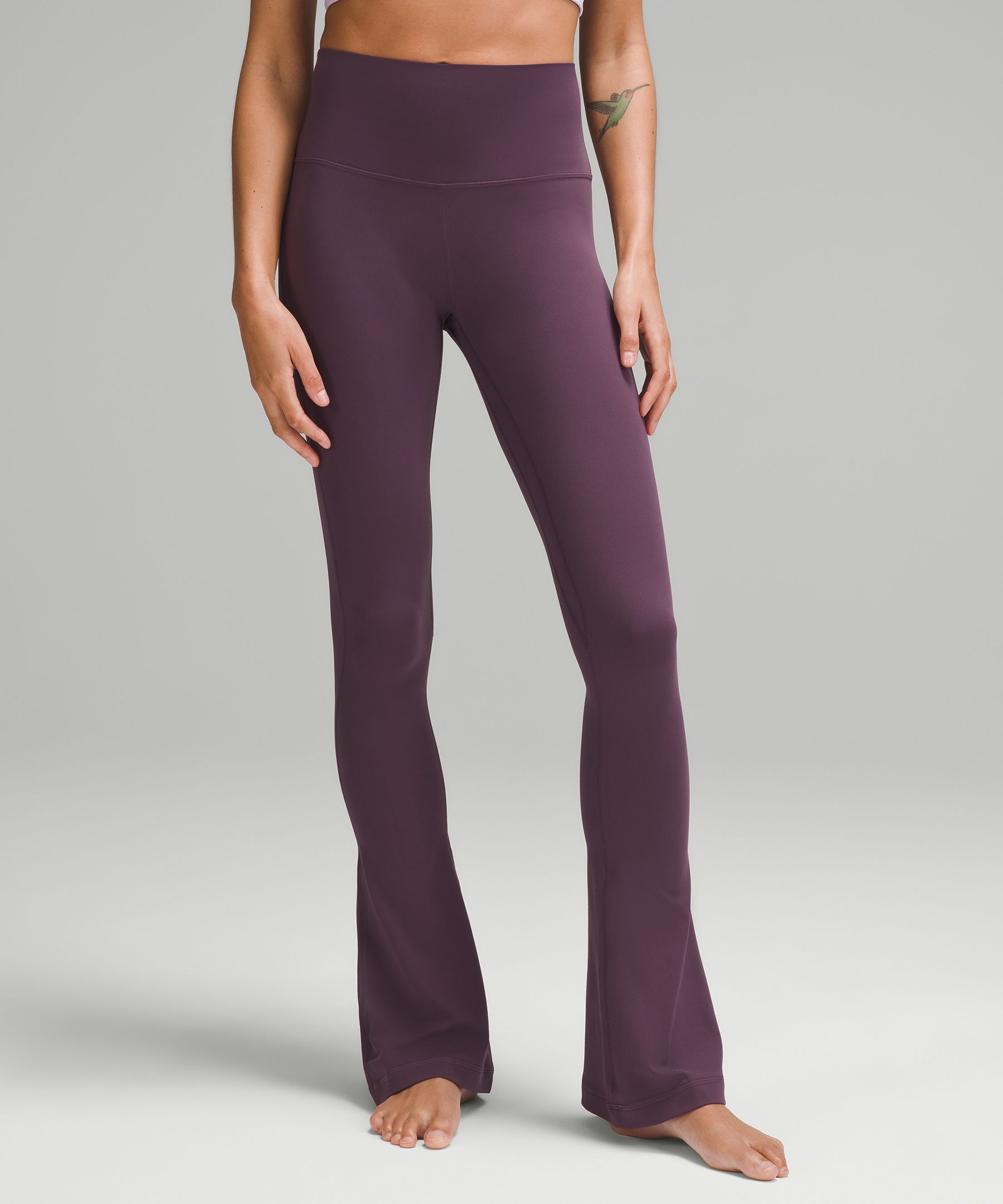 Stretch mini flare trousers - Col. Purple