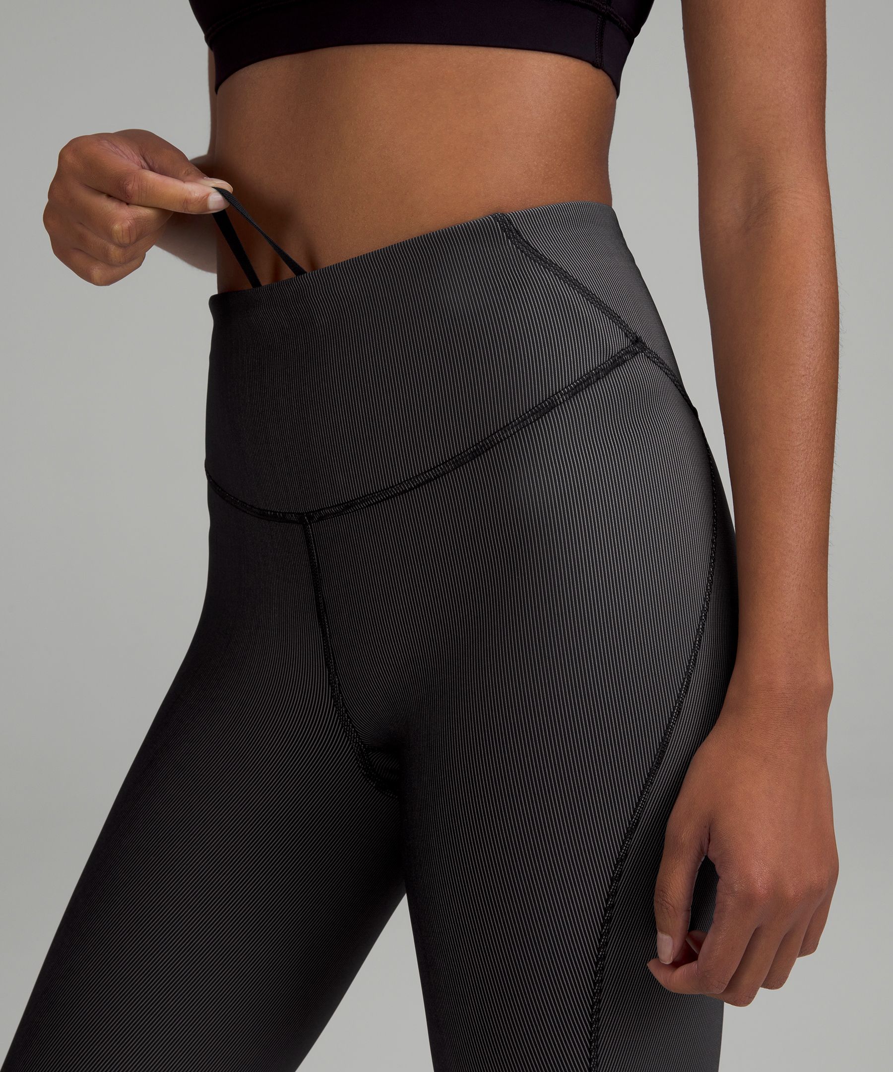 Base Pace High-Rise Tight 25 *Two-Tone Ribbed