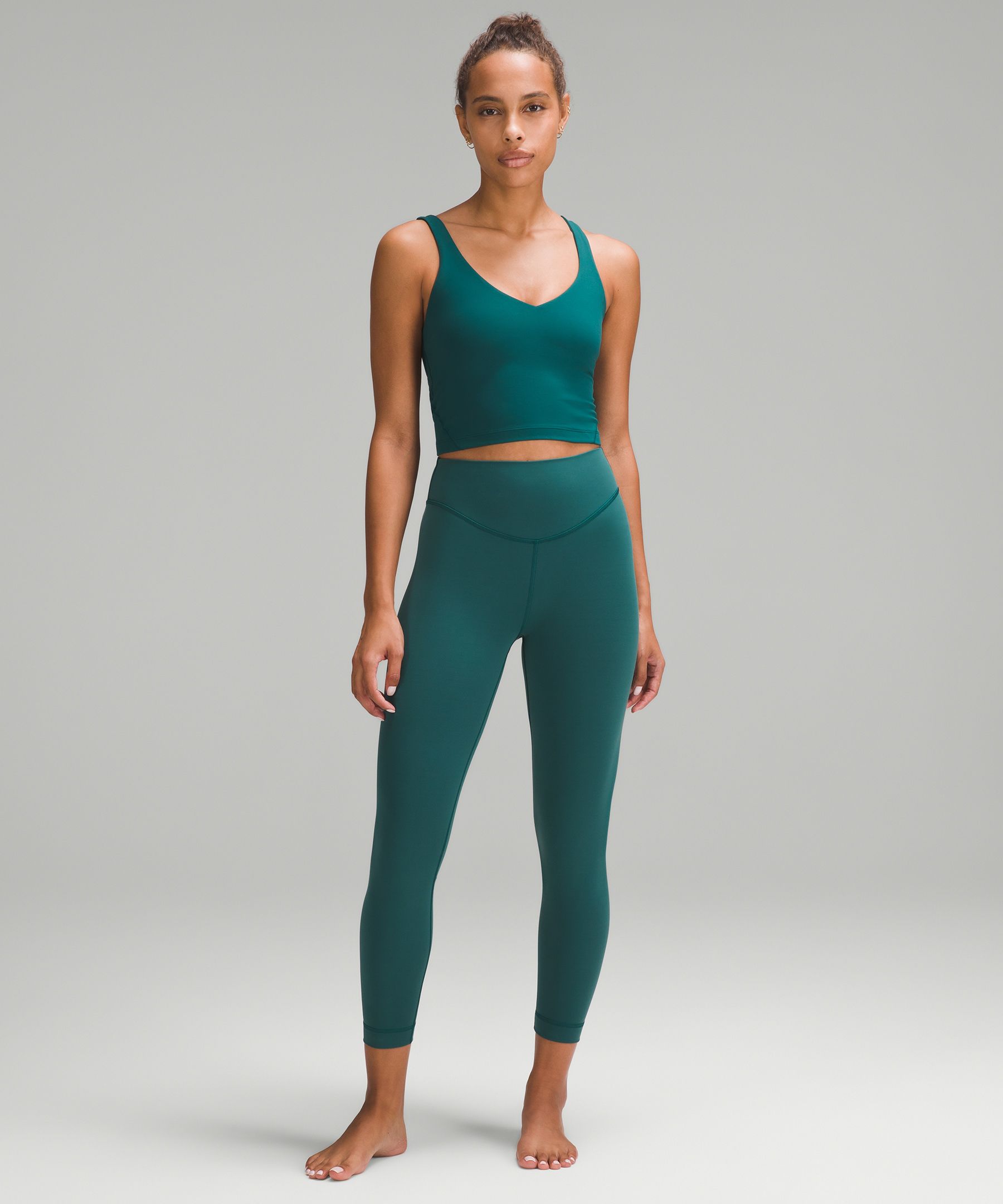 LULULEMON Mid-Rise Groove Pants (Skinny Leg) in Fresh Teal/Mini