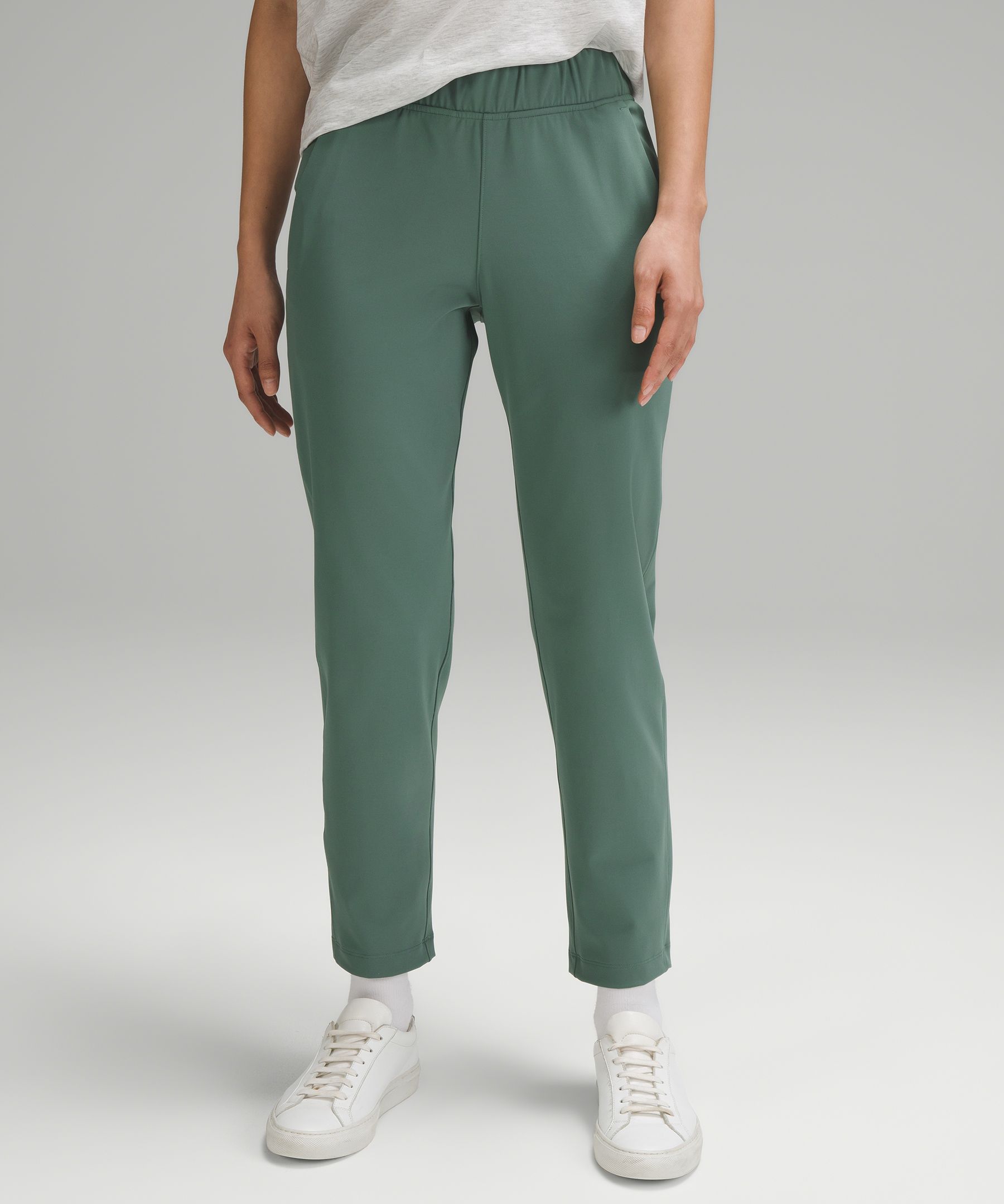 Asia mid-rise slim pant