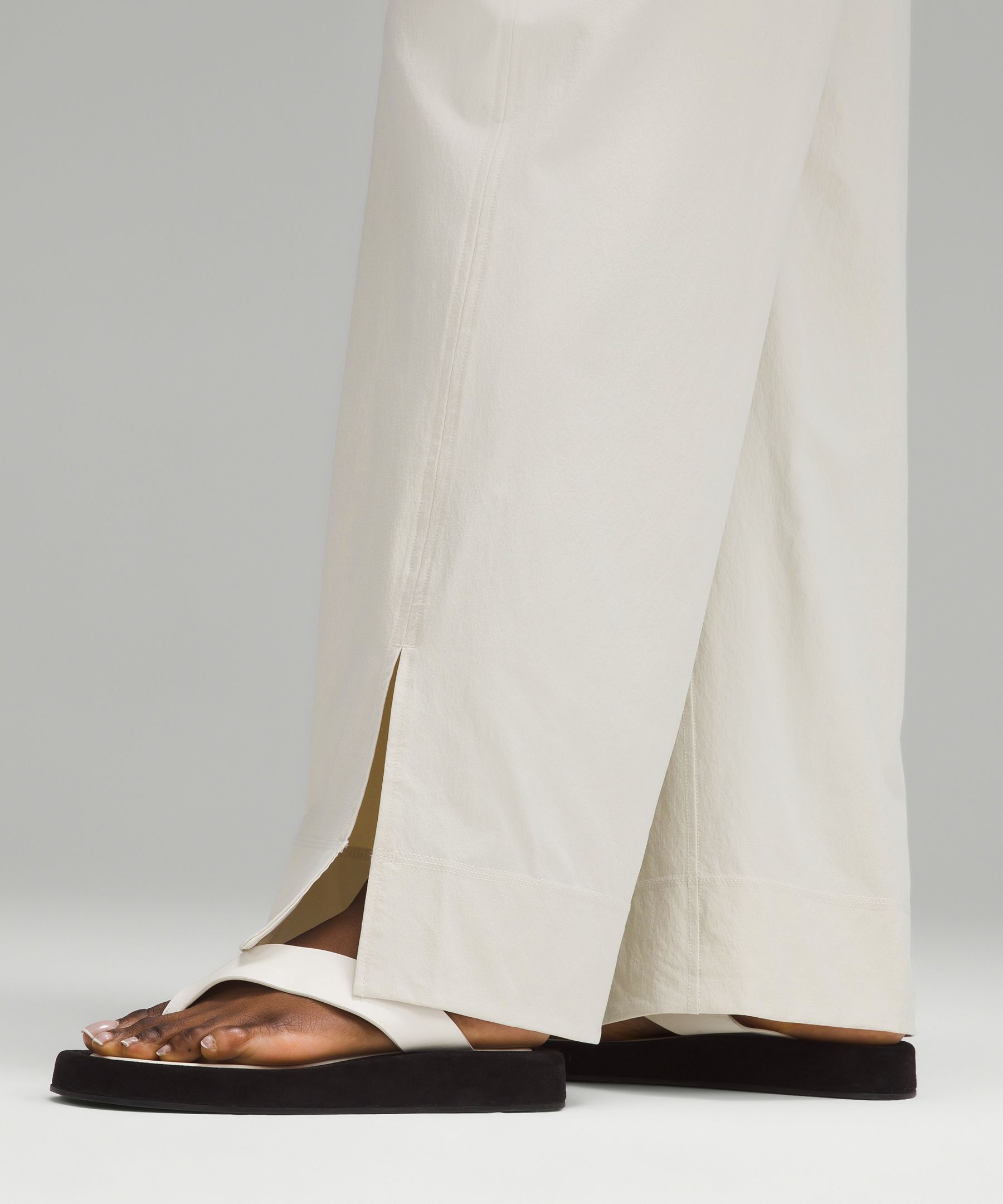Stretch Woven Wide-Leg High Rise Pant, Color Pistachio, Size XL