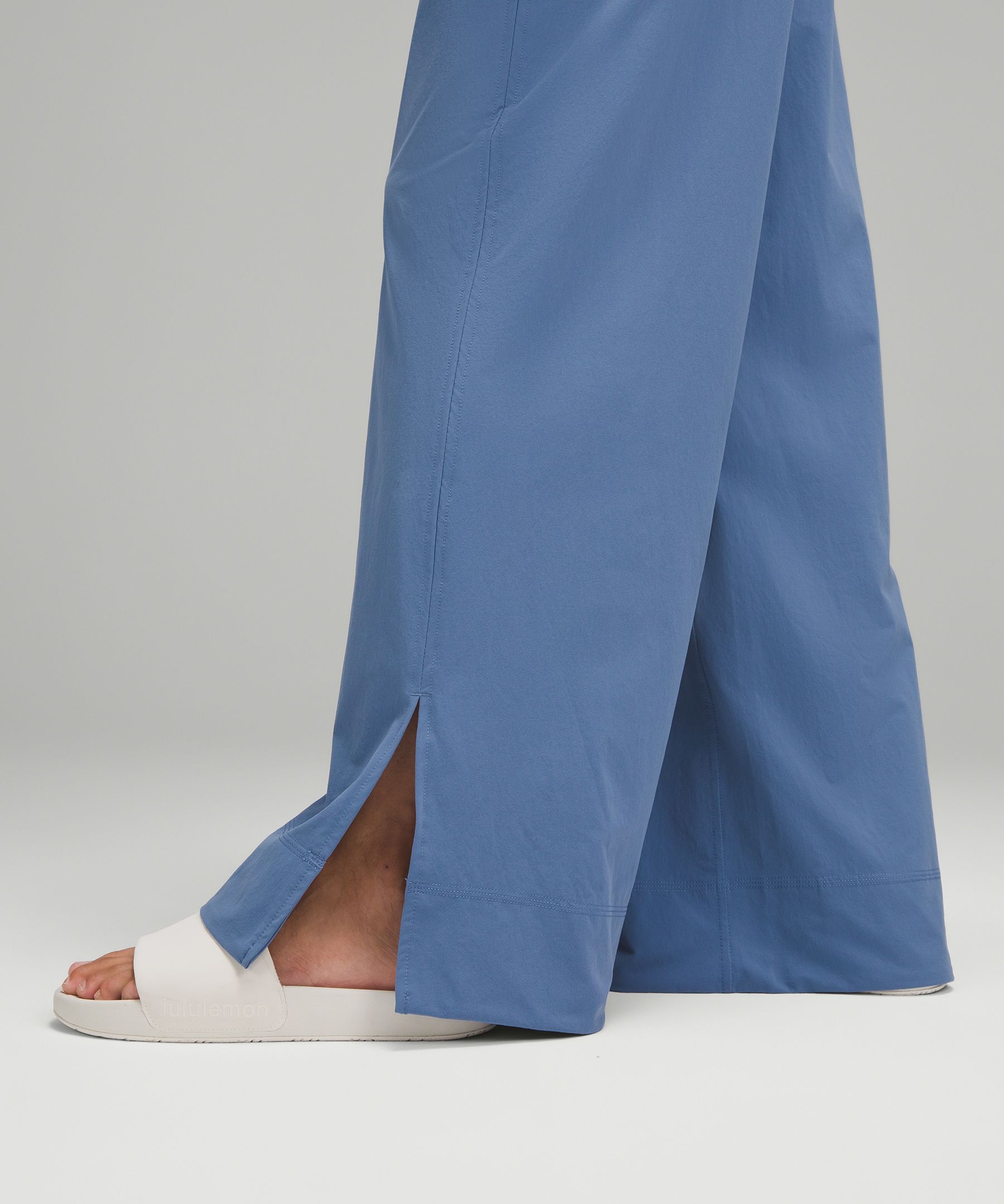 Shop Lululemon Stretch Woven High-rise Wide-leg Pants