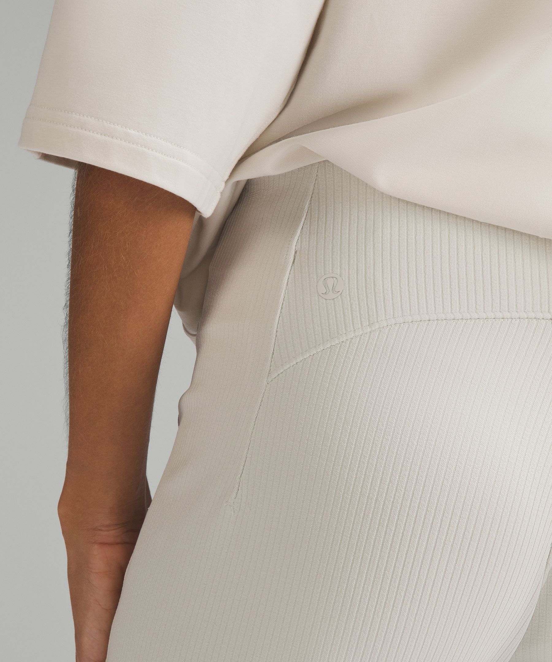 Ribbed Softstreme Zip-Leg High-Rise Pant