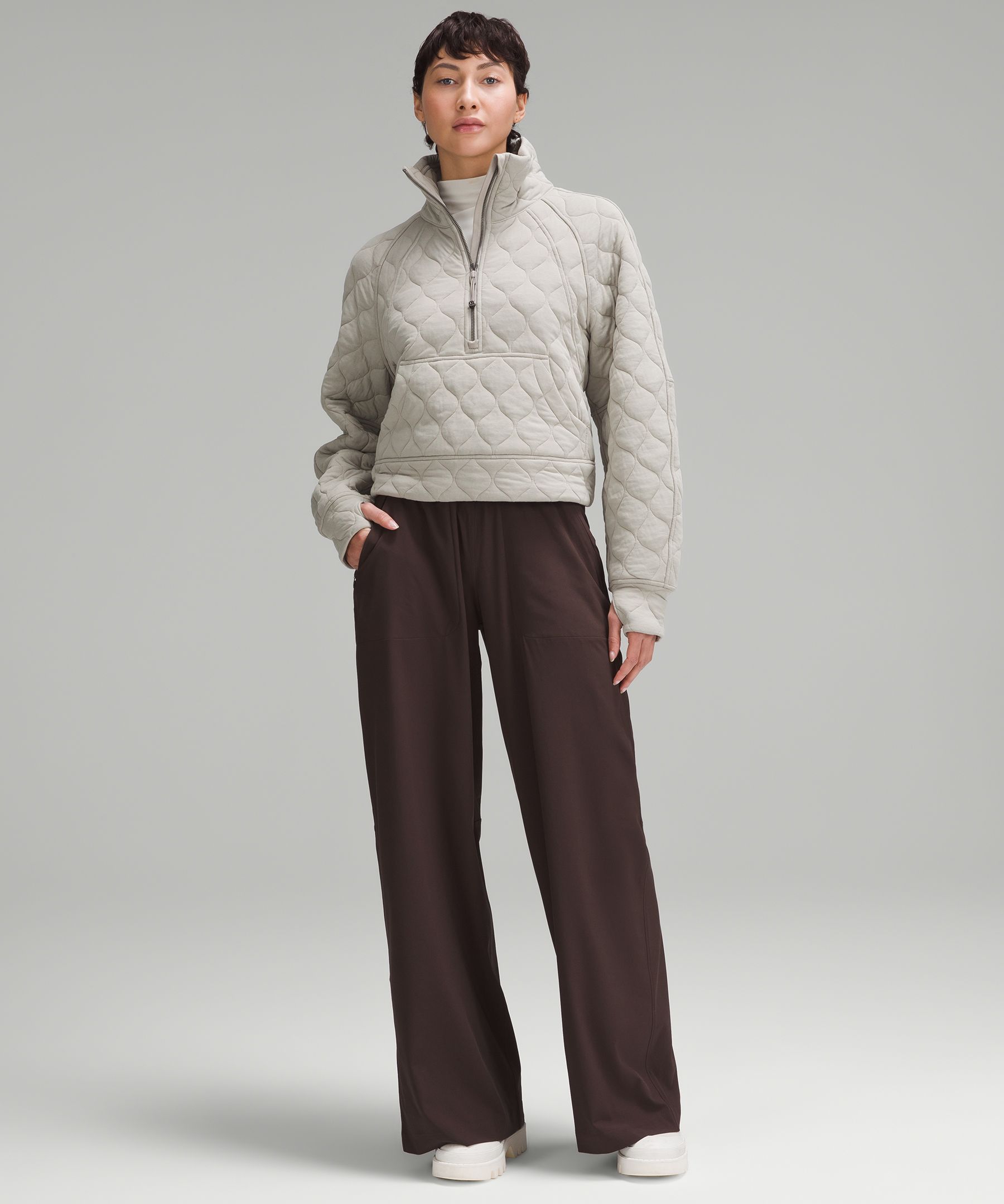 Shop Lululemon Swift Mid-rise Wide-leg Pant