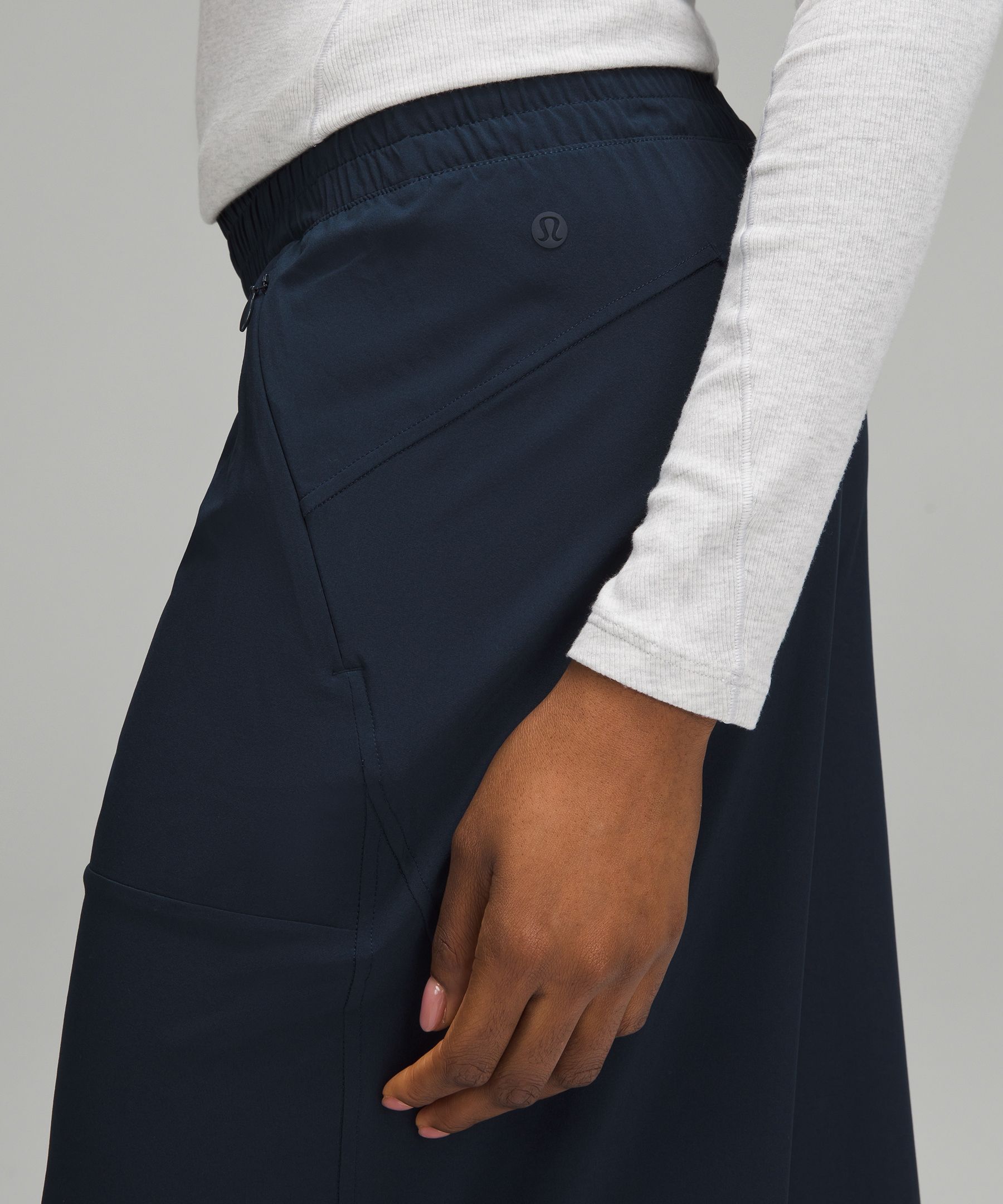 Shop Lululemon Swift Mid-rise Wide-leg Pants