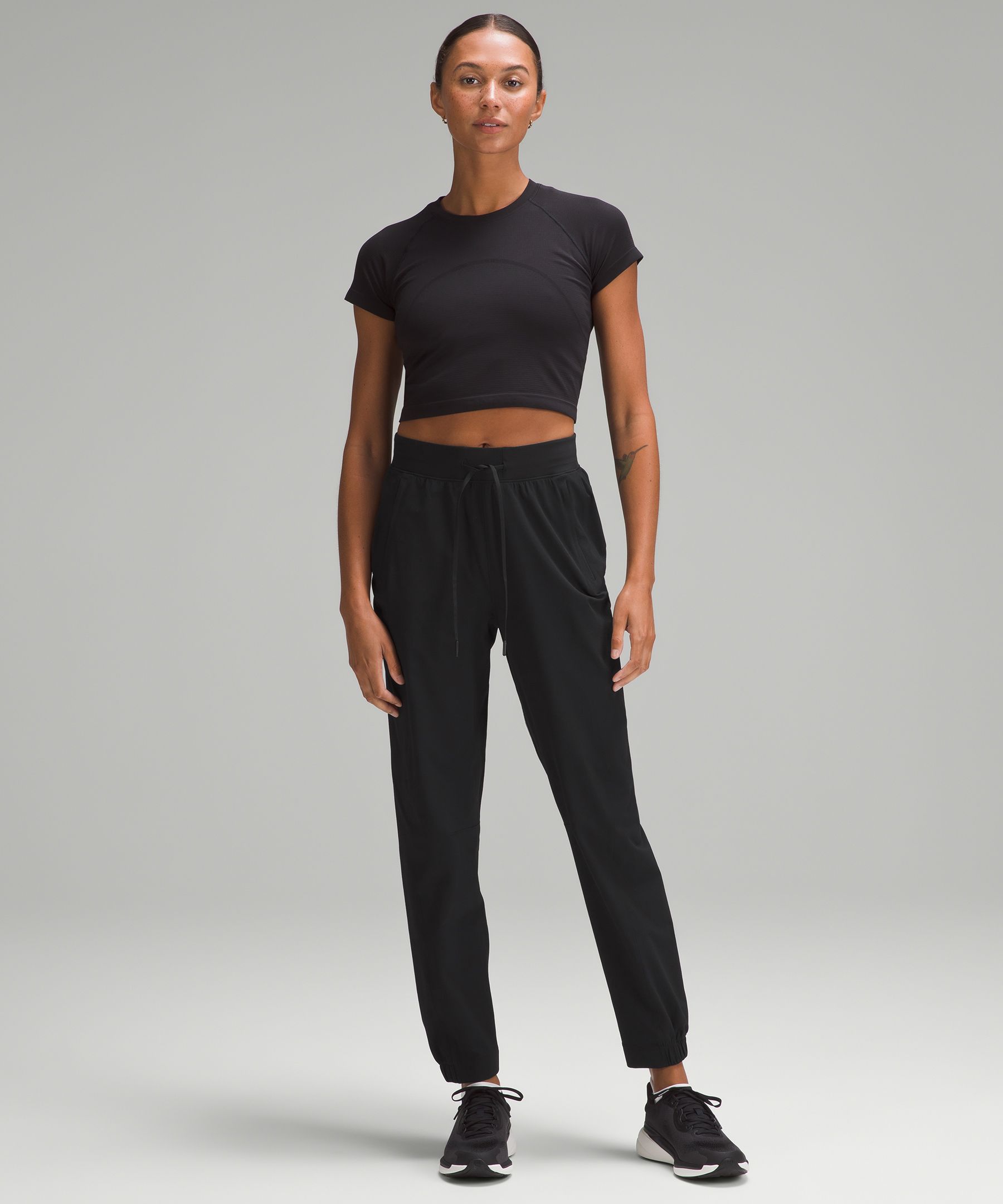 Lululemon Pants Runderful Jogger Black Reflective Drawstring Cuff