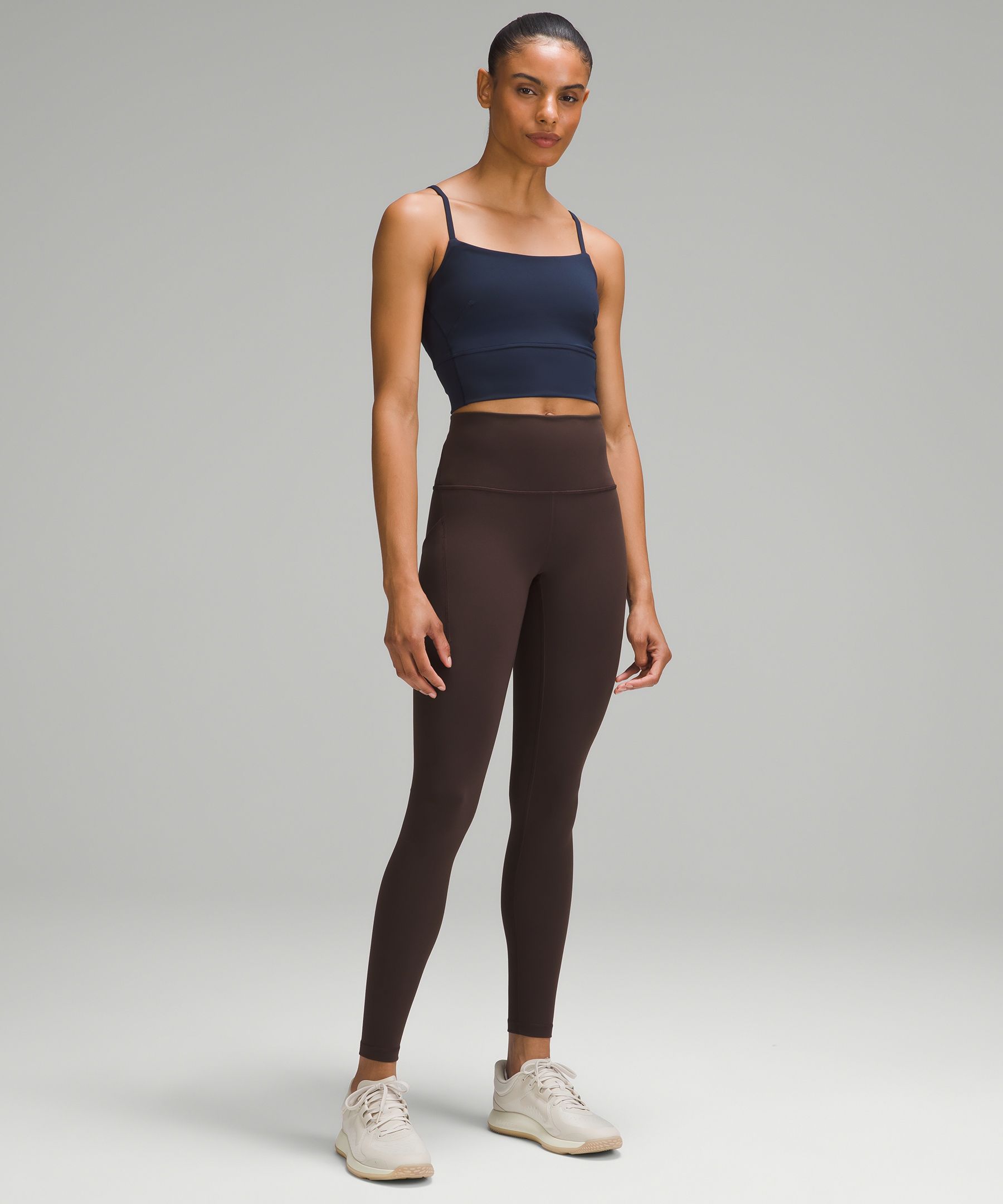 LULULEMON Box It Out High-Rise Legging. Black & Gray. Side pockets