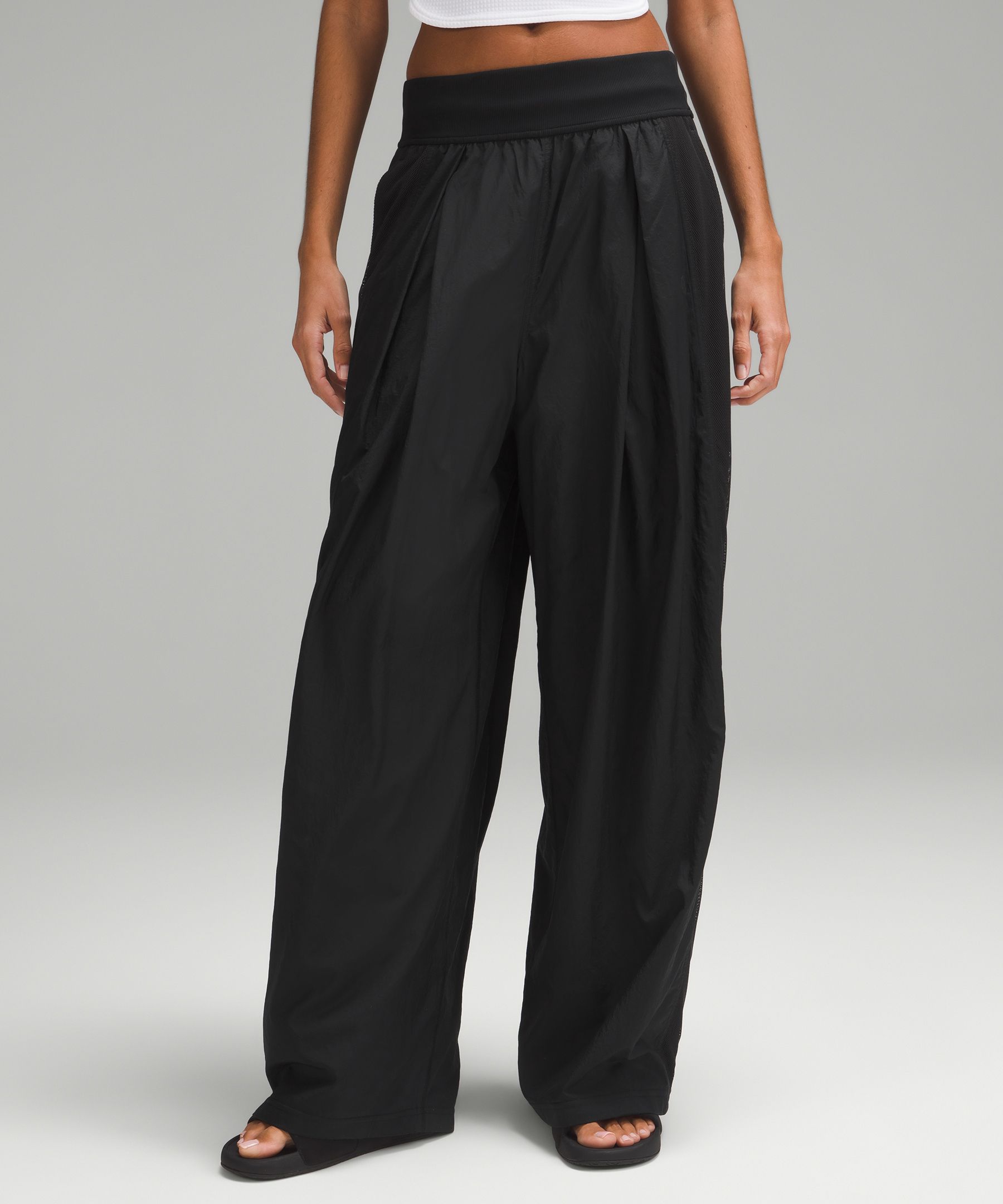 Mid rise store track pants