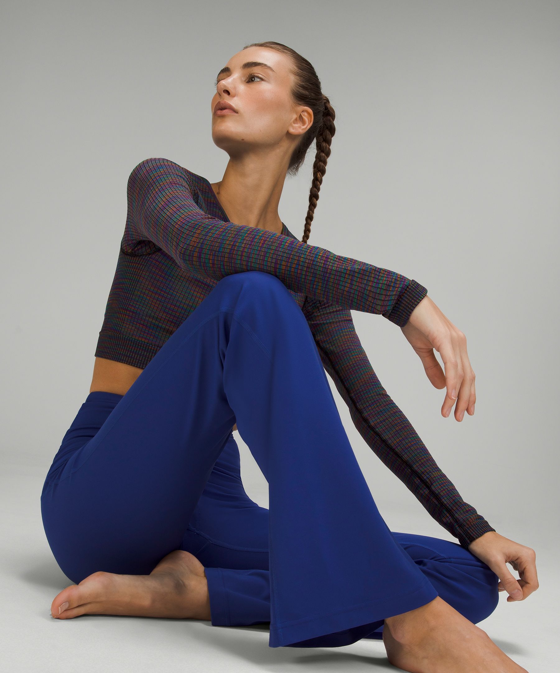 lululemon athletica Groove Super-high-rise Flared leggings - Women's - Nylon /lycra in Blue