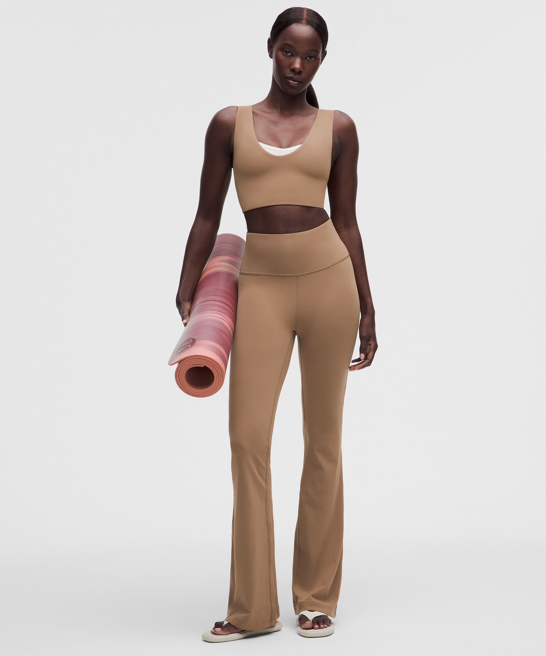 Leggings acampanados de talle superalto de tejido Nulu *Largo est&aacute;ndar