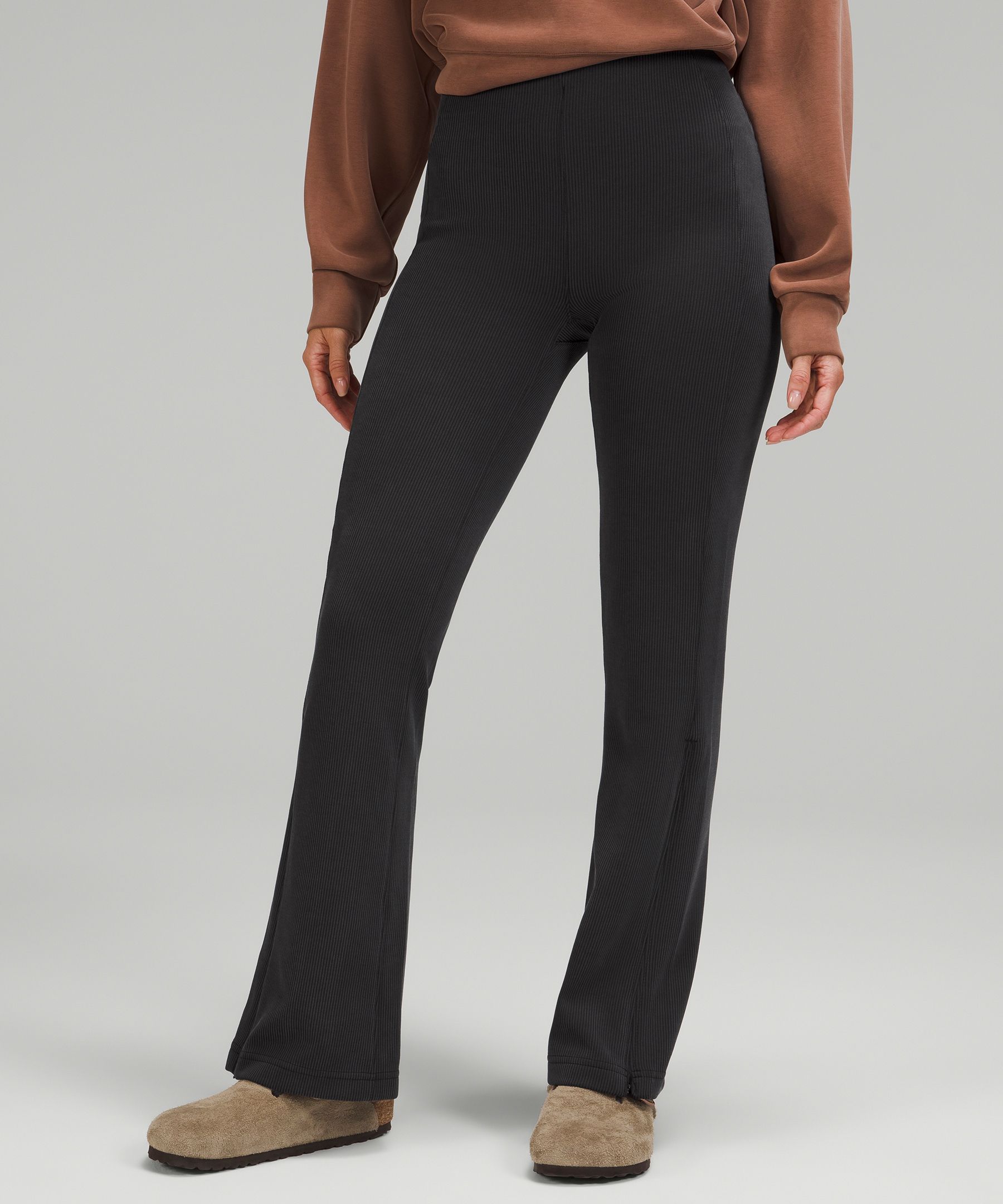 Brushed Softstreme Ribbed Zip Flare Pant 29