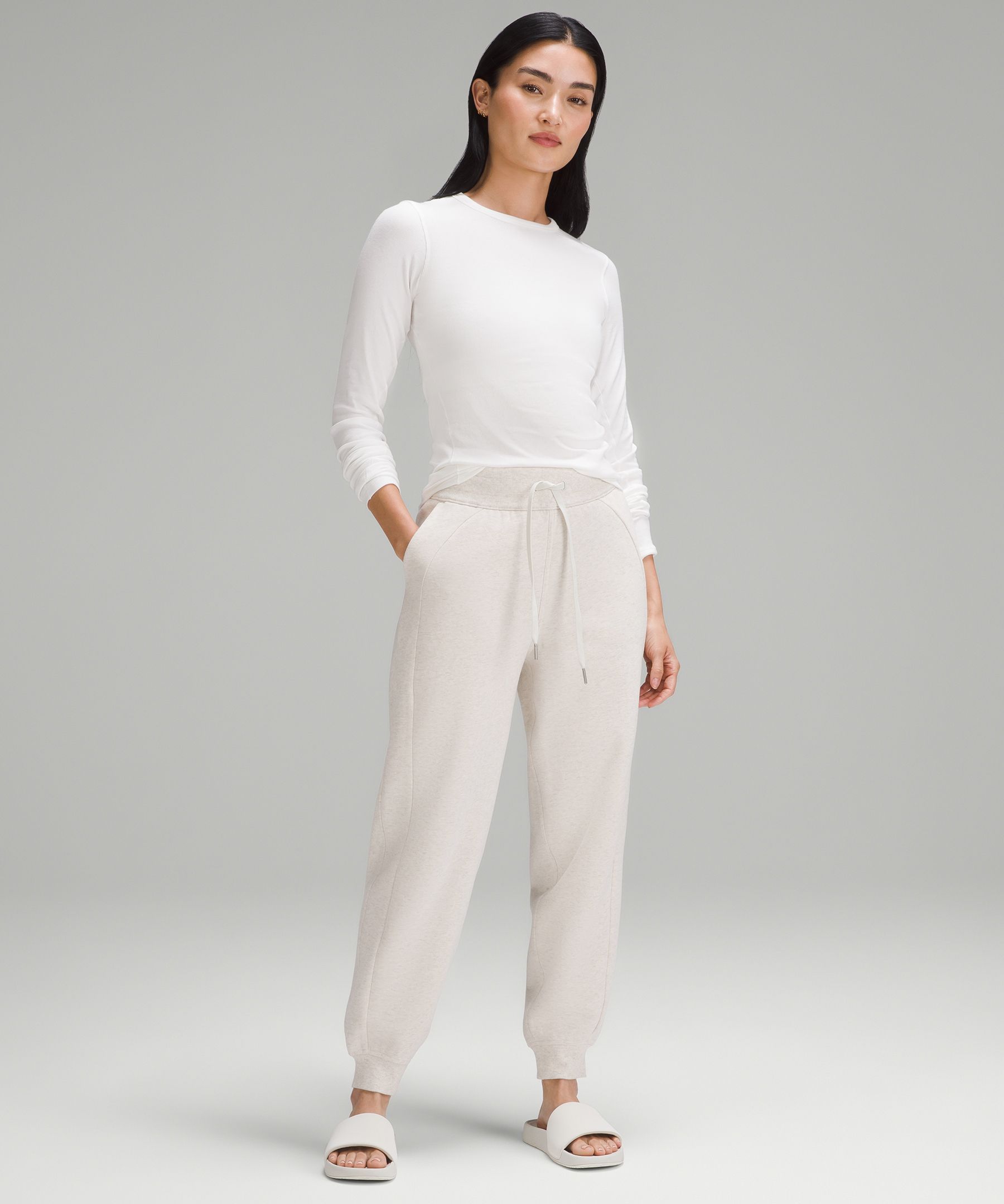 White linen hot sale joggers womens