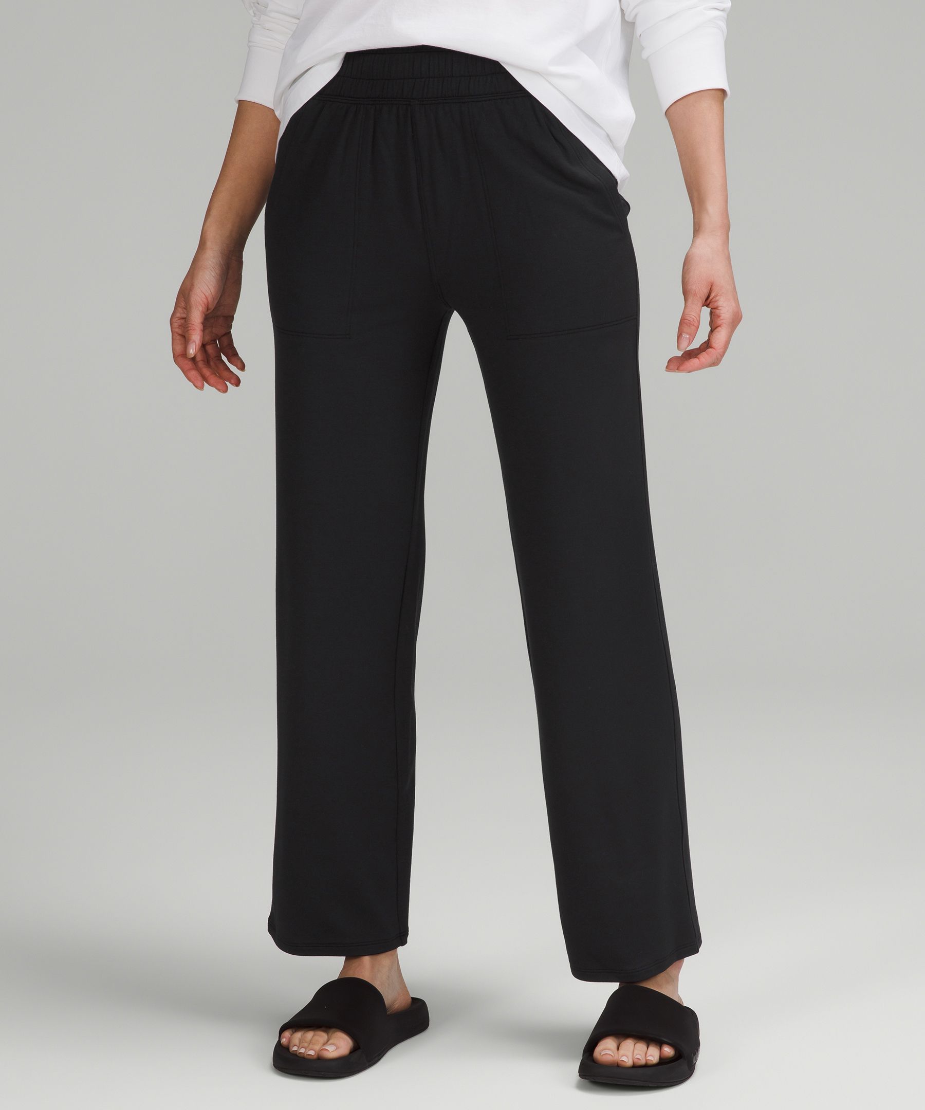 Plush Fleece High-Rise Double-Waisted Pants *Asia Fit